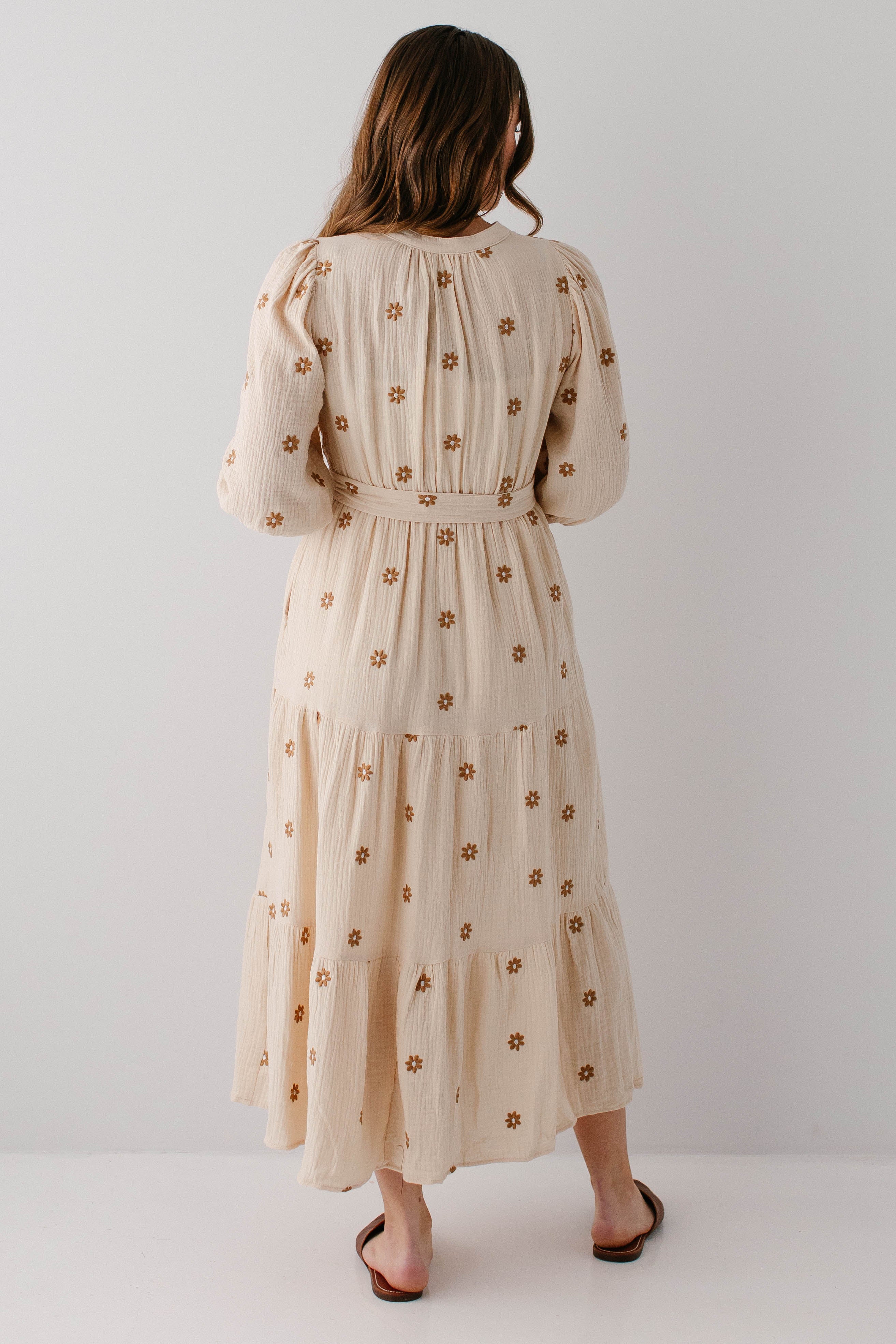 'Etta' Embroidered Floral Gauze Maxi Dress FINAL SALE - Image 6