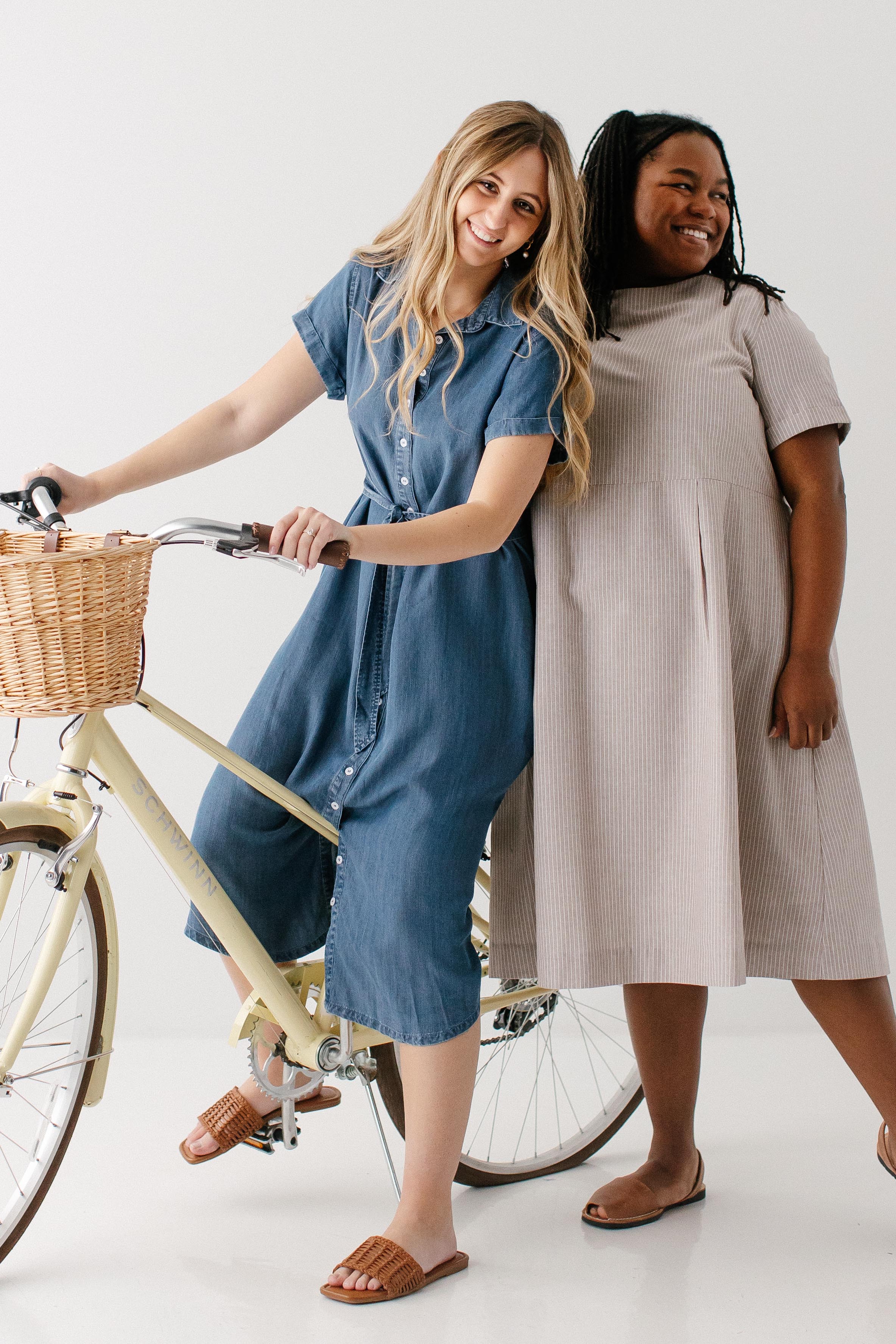 Evelyn Chambray Button Down Midi Dress - Image 3