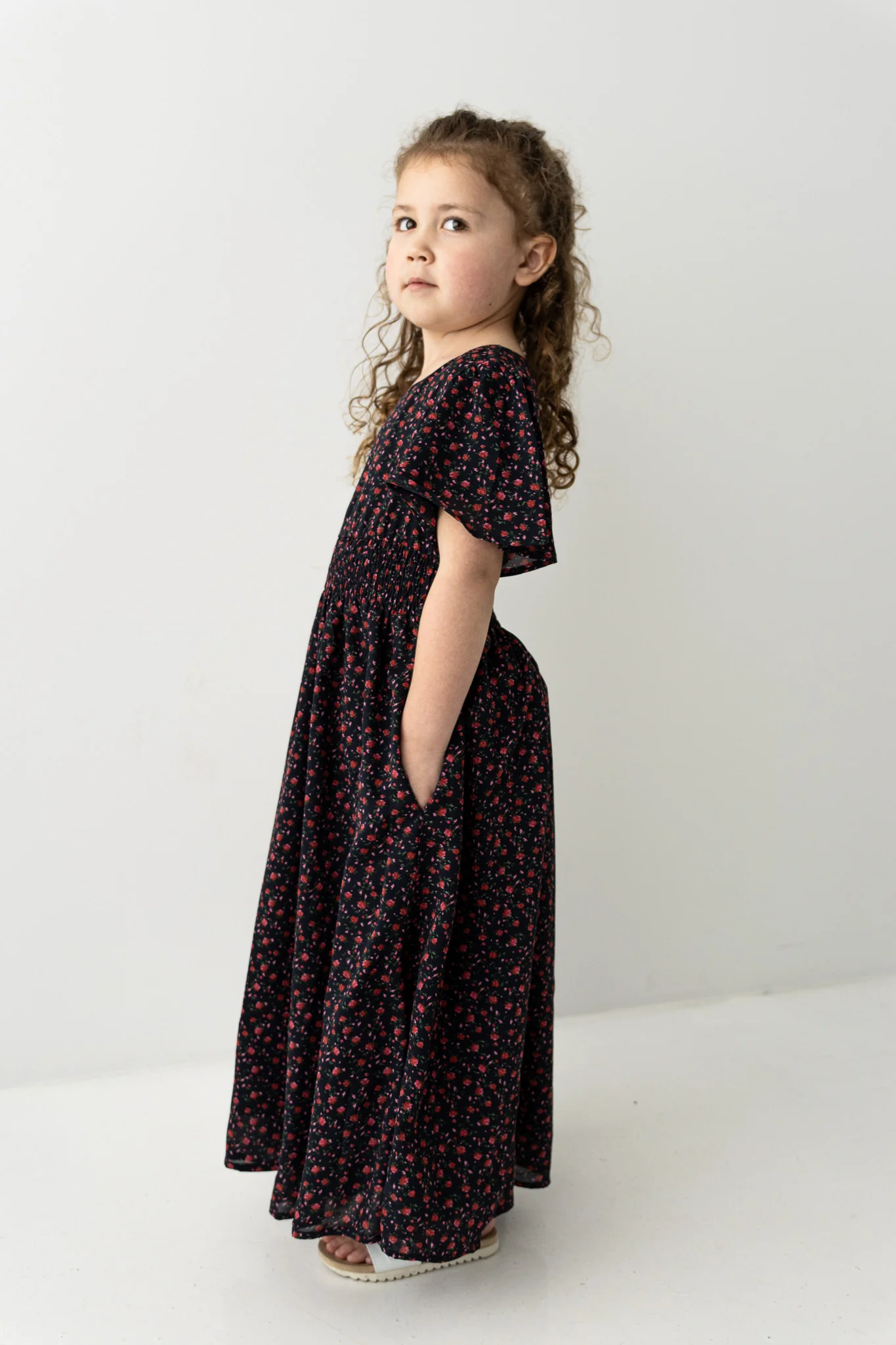 Felicity Girl Rose Print Dress - Image 3