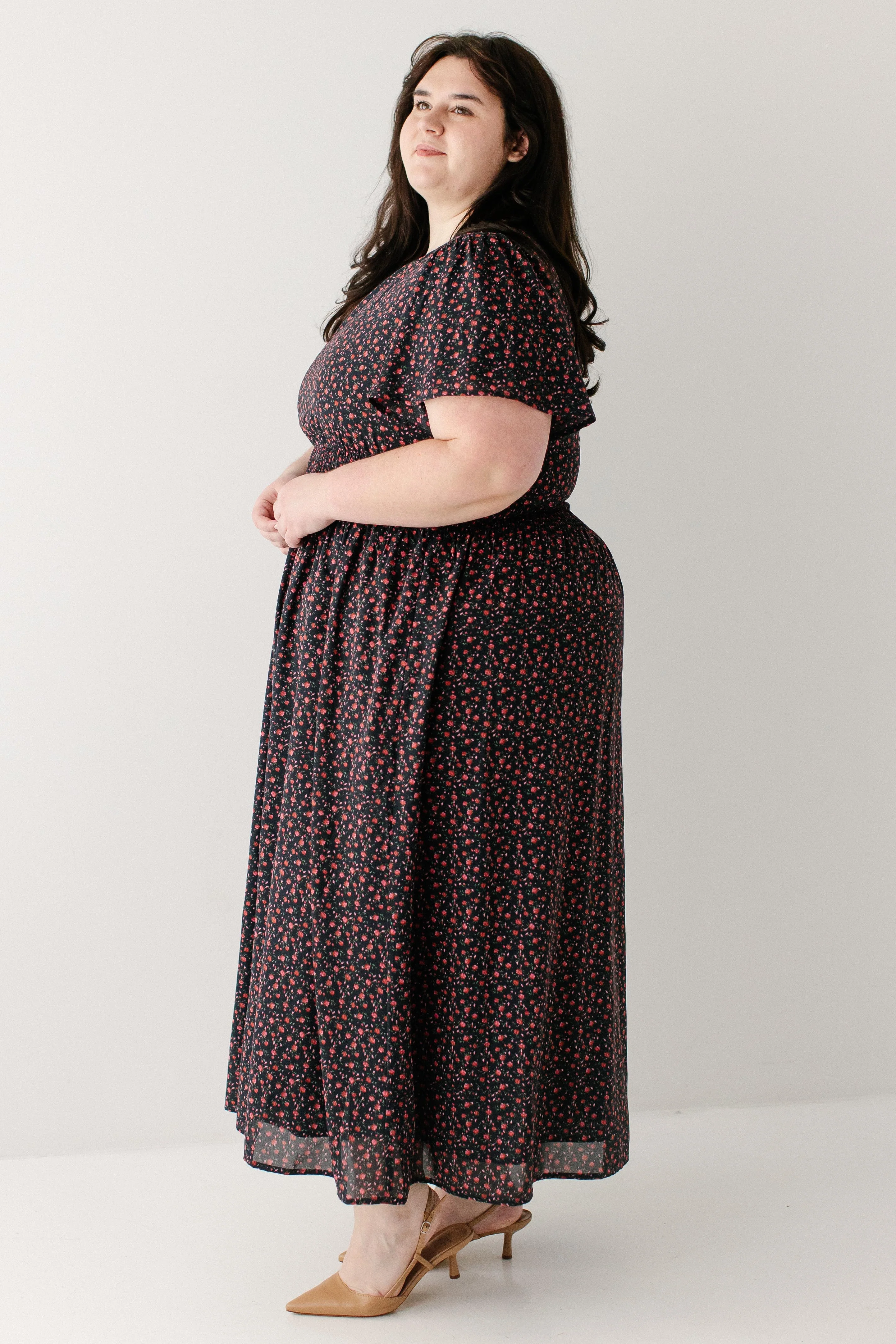 Felicity Rose Print Maxi Dress - Image 11