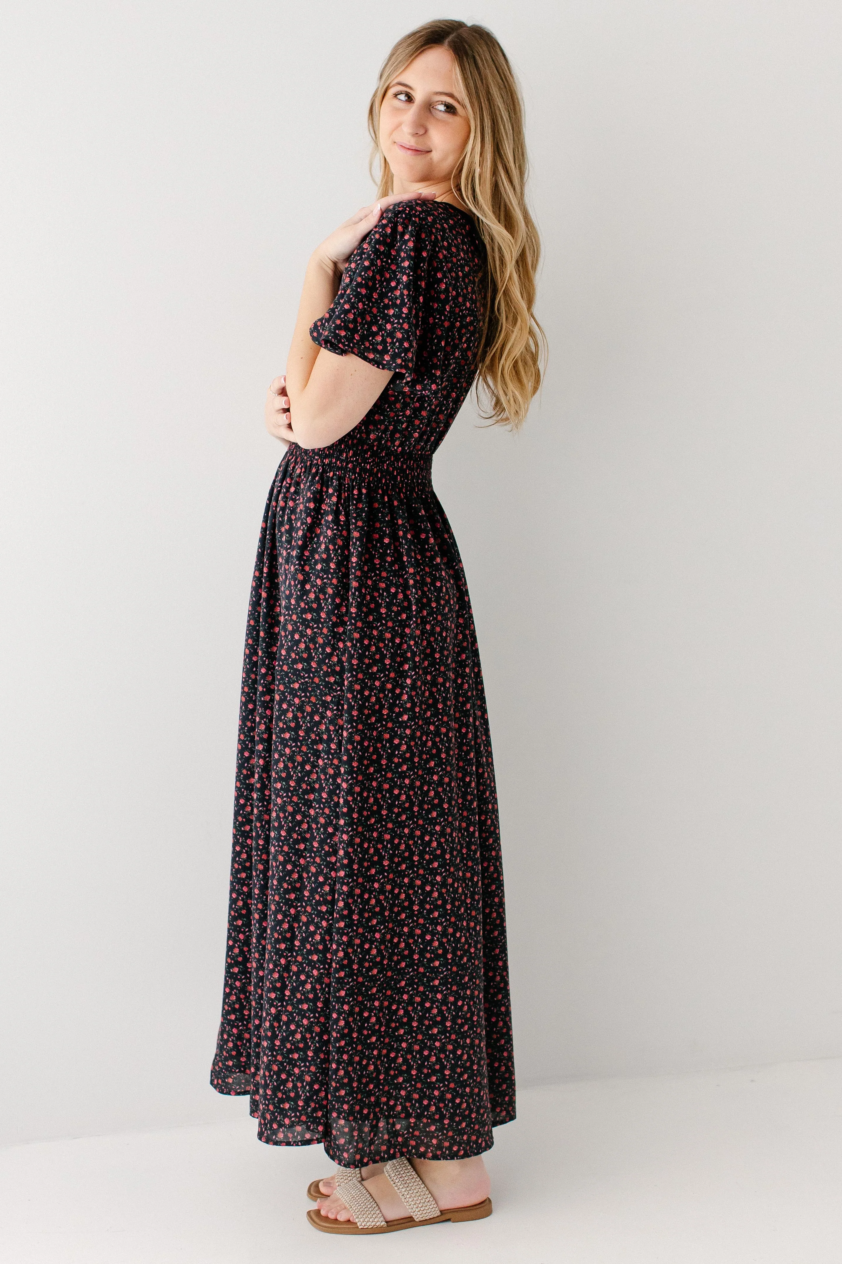 Felicity Rose Print Maxi Dress - Image 5