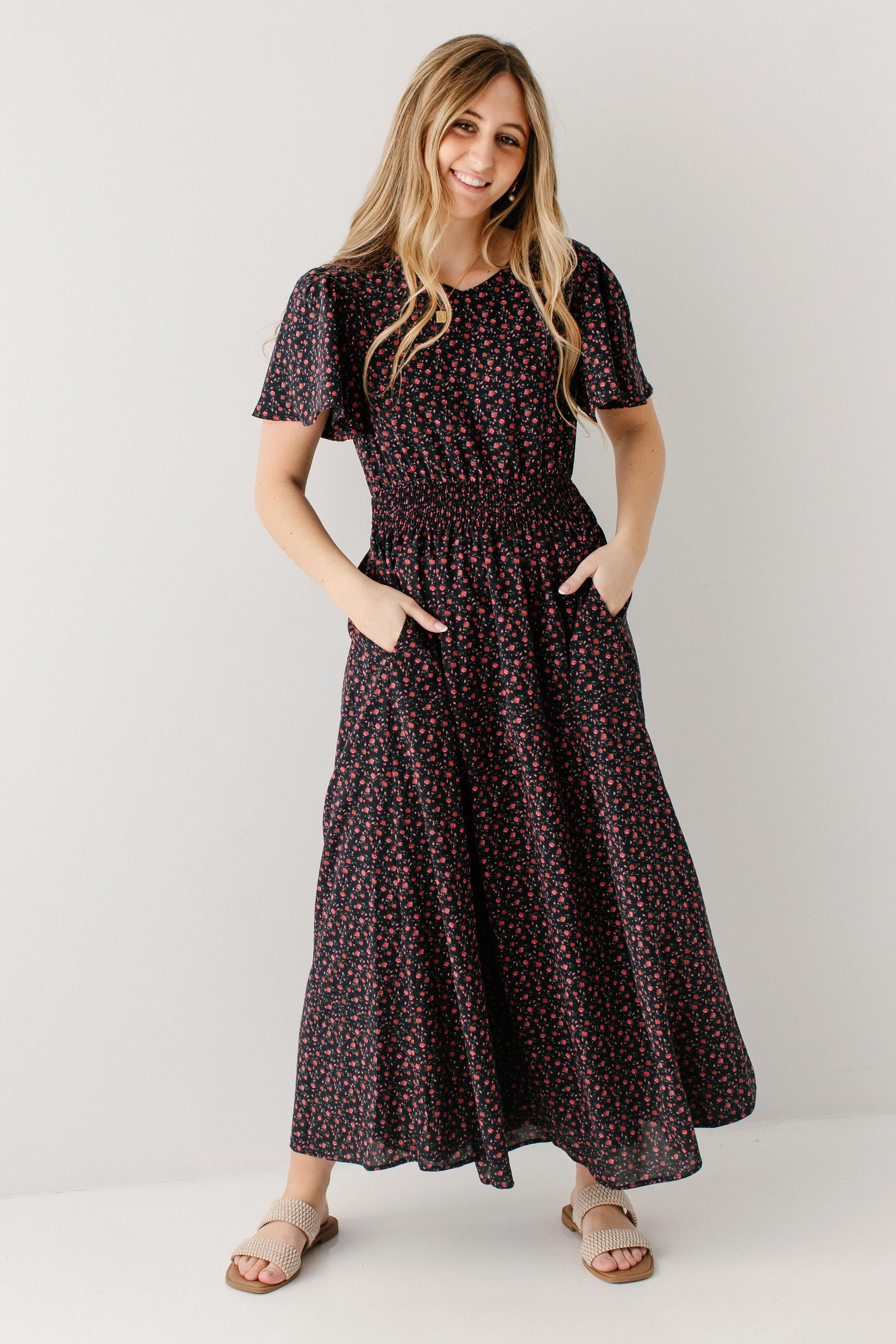 Felicity Rose Print Maxi Dress - Image 6