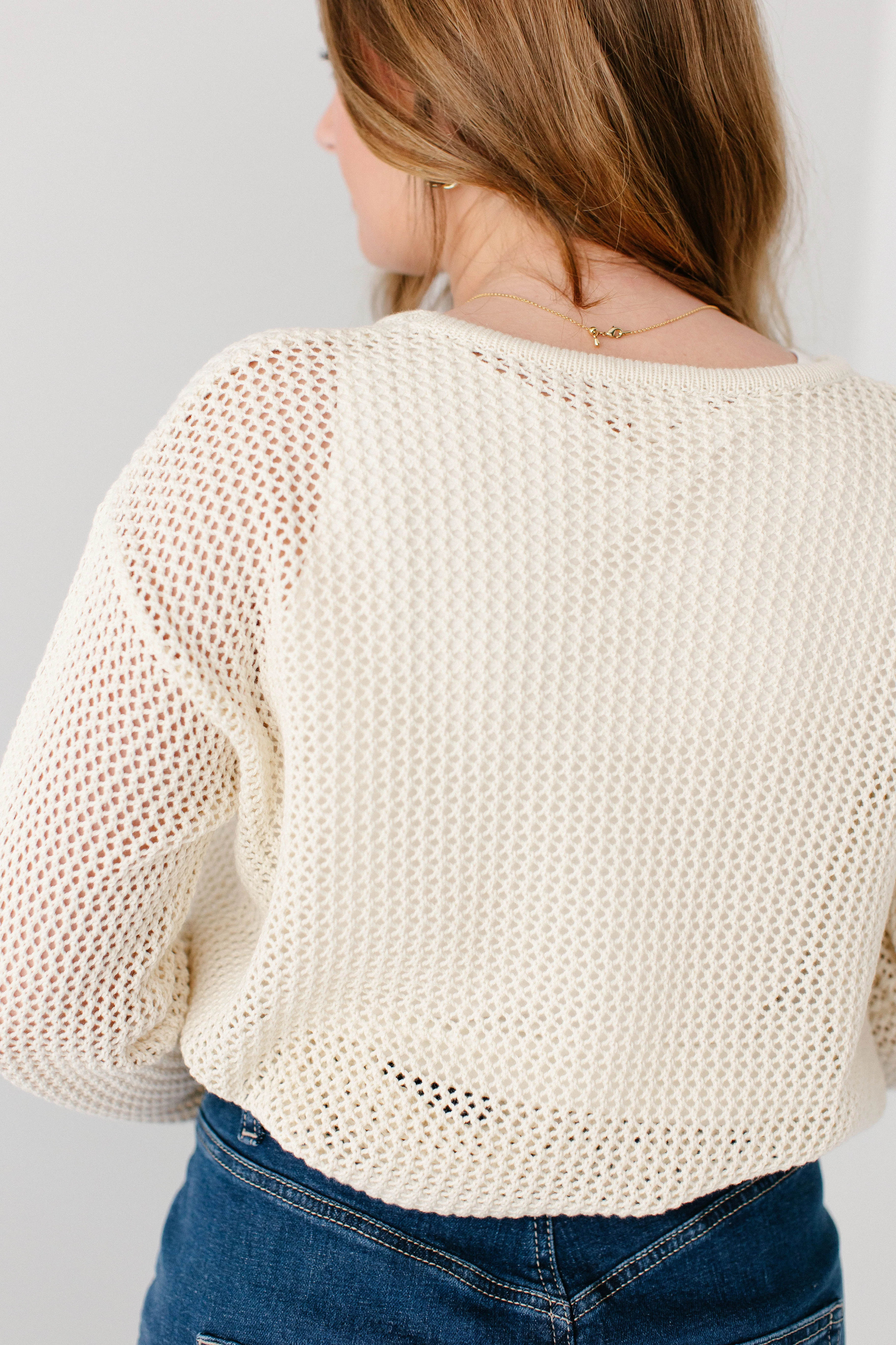 'Fisher' Open Knit Sweater Top FINAL SALE - Image 4
