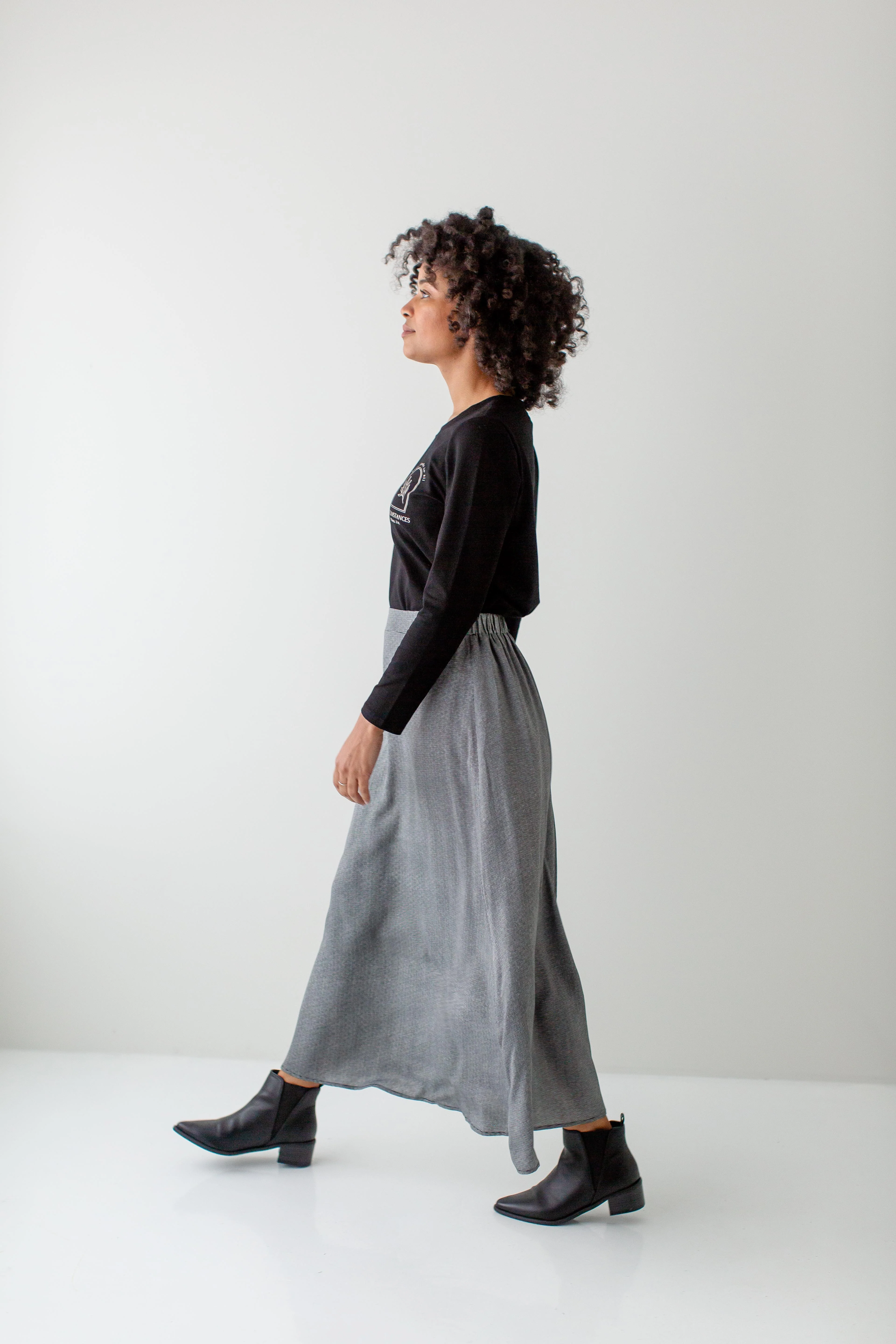 'Gables' Mini Gingham Maxi Skirt FINAL SALE - Image 4