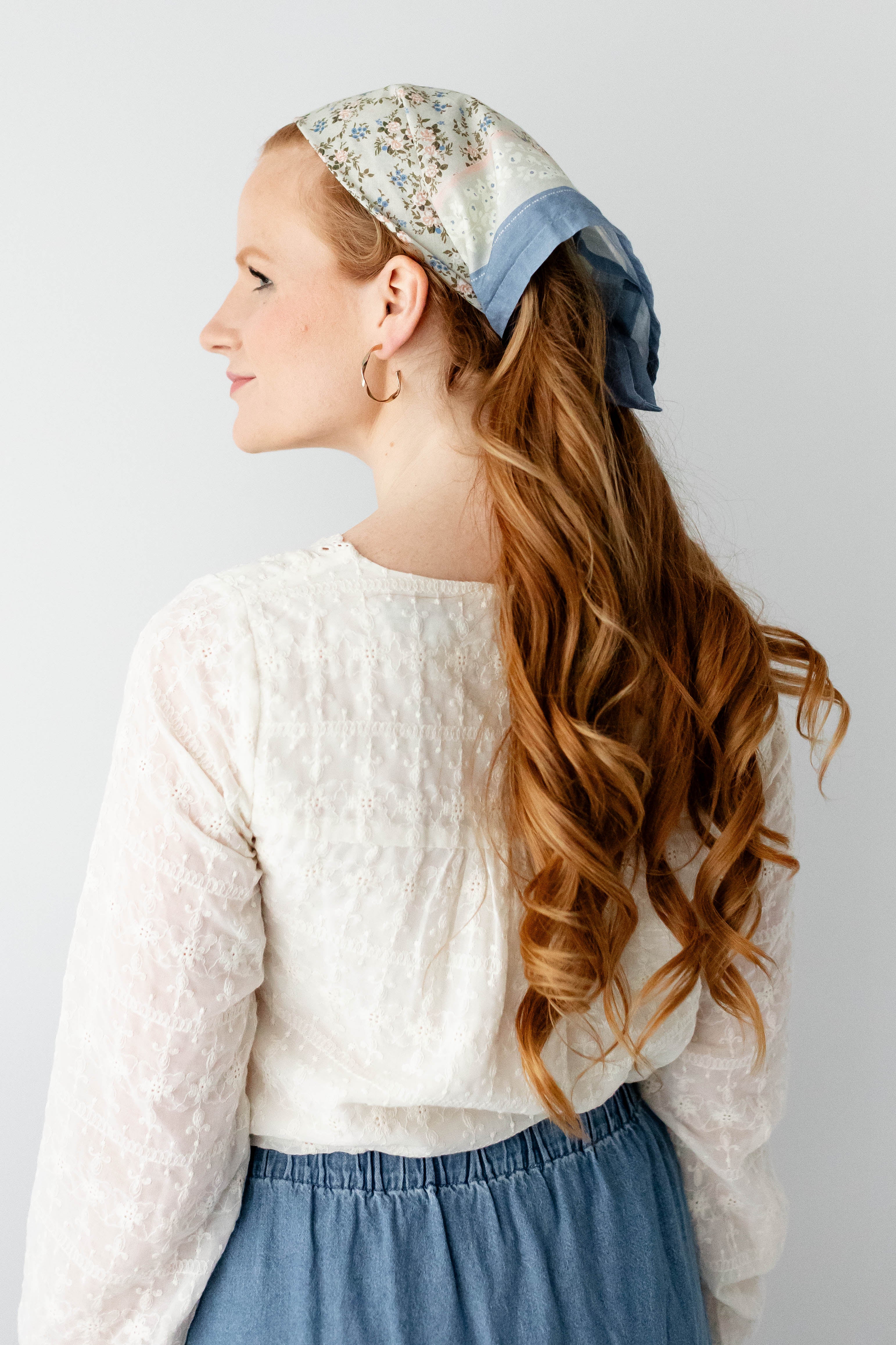Ditsy Floral Cotton Scarf - Image 3