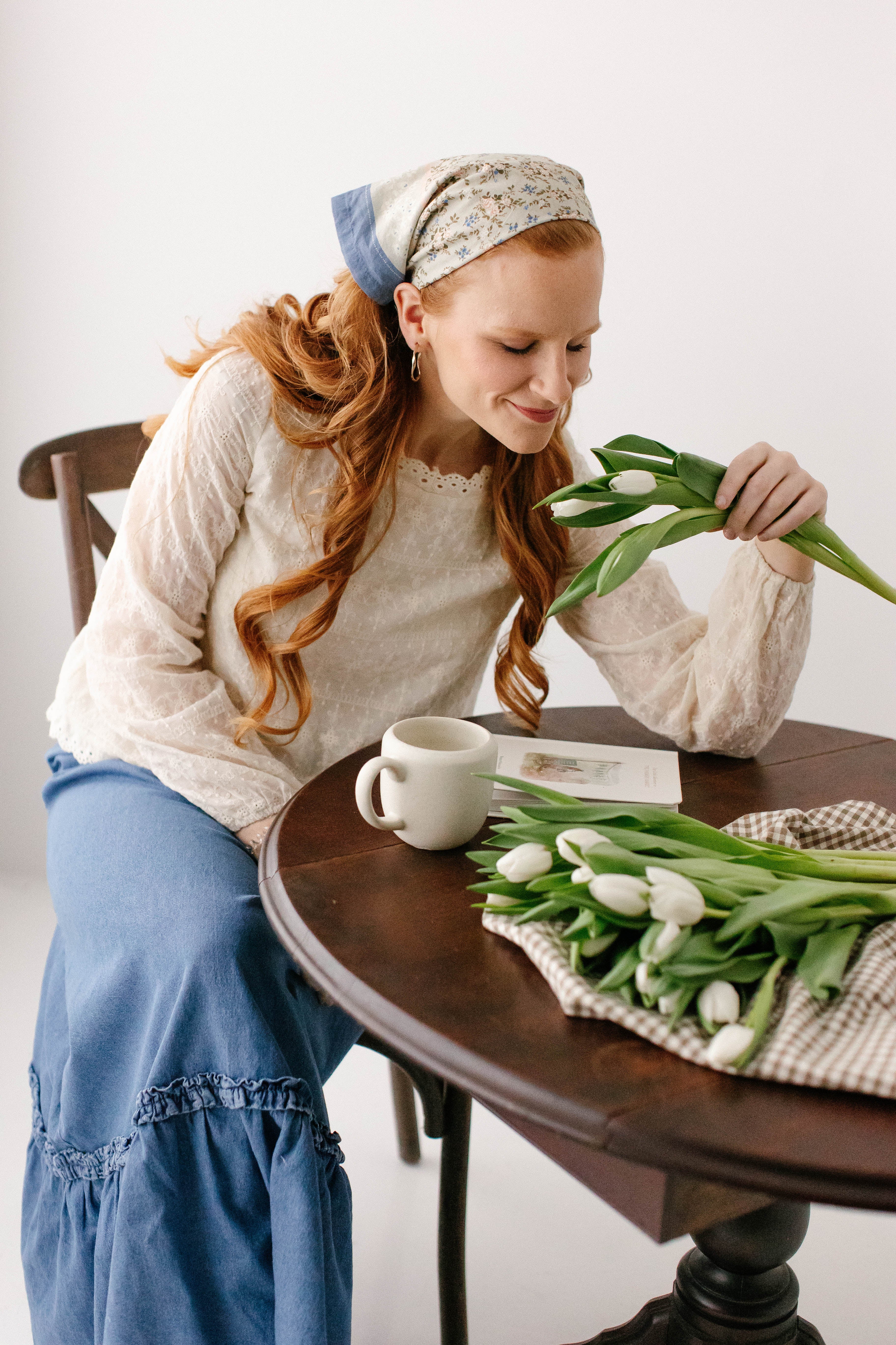 Ditsy Floral Cotton Scarf - Image 6