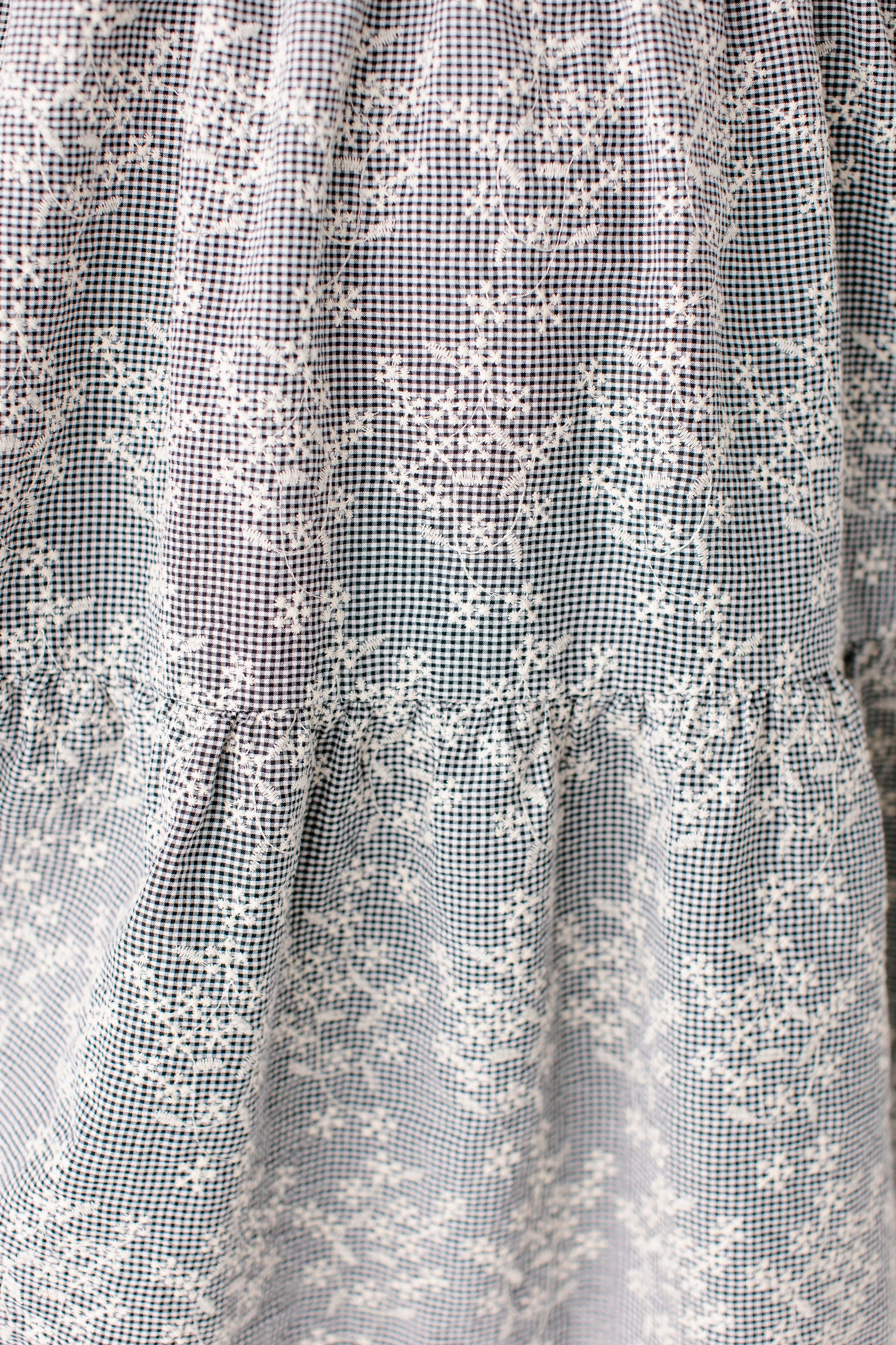 Georgia Embroidered Floral Gingham Midi Dress - Image 10