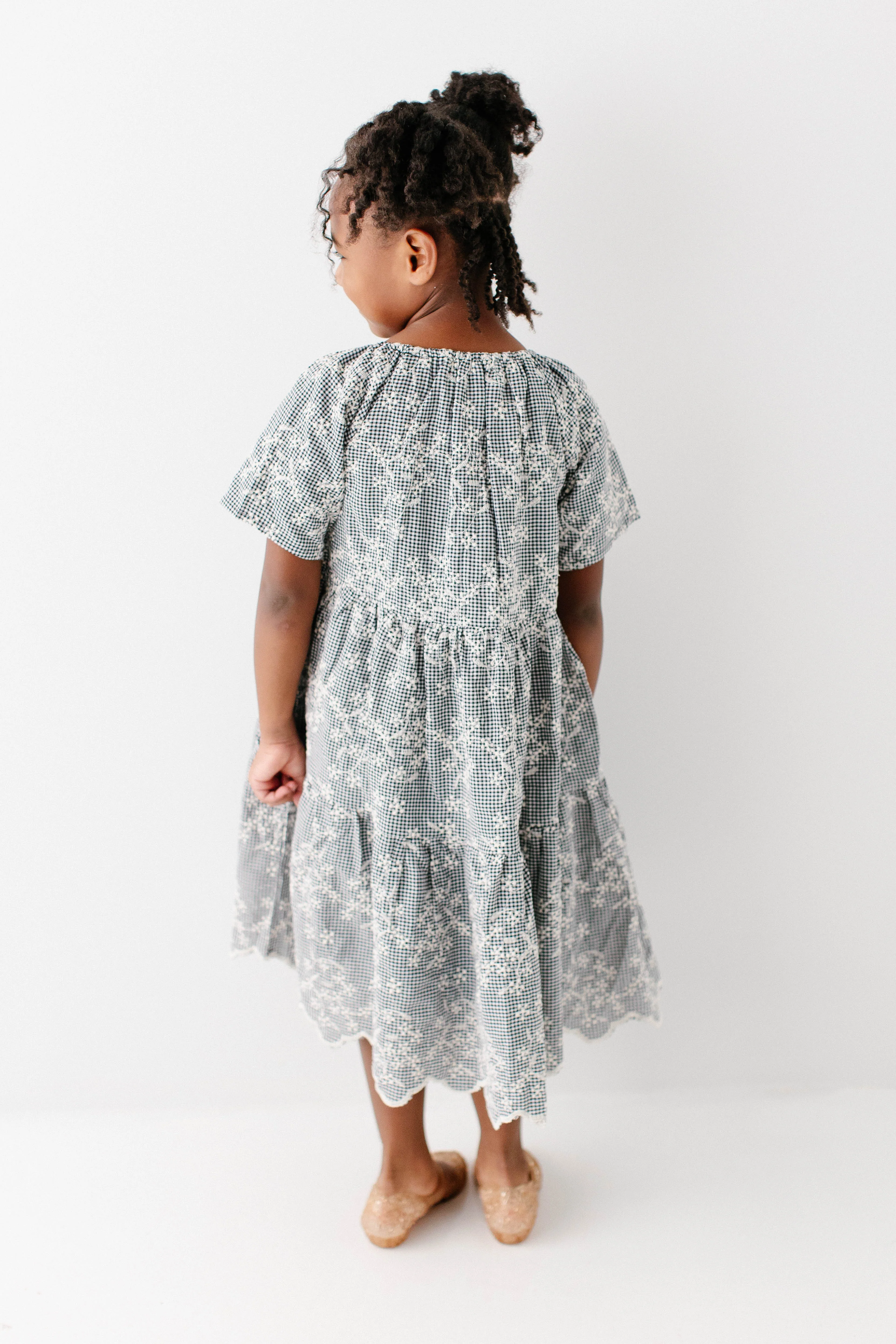Georgia Girl Embroidered Floral Gingham Dress - Image 7