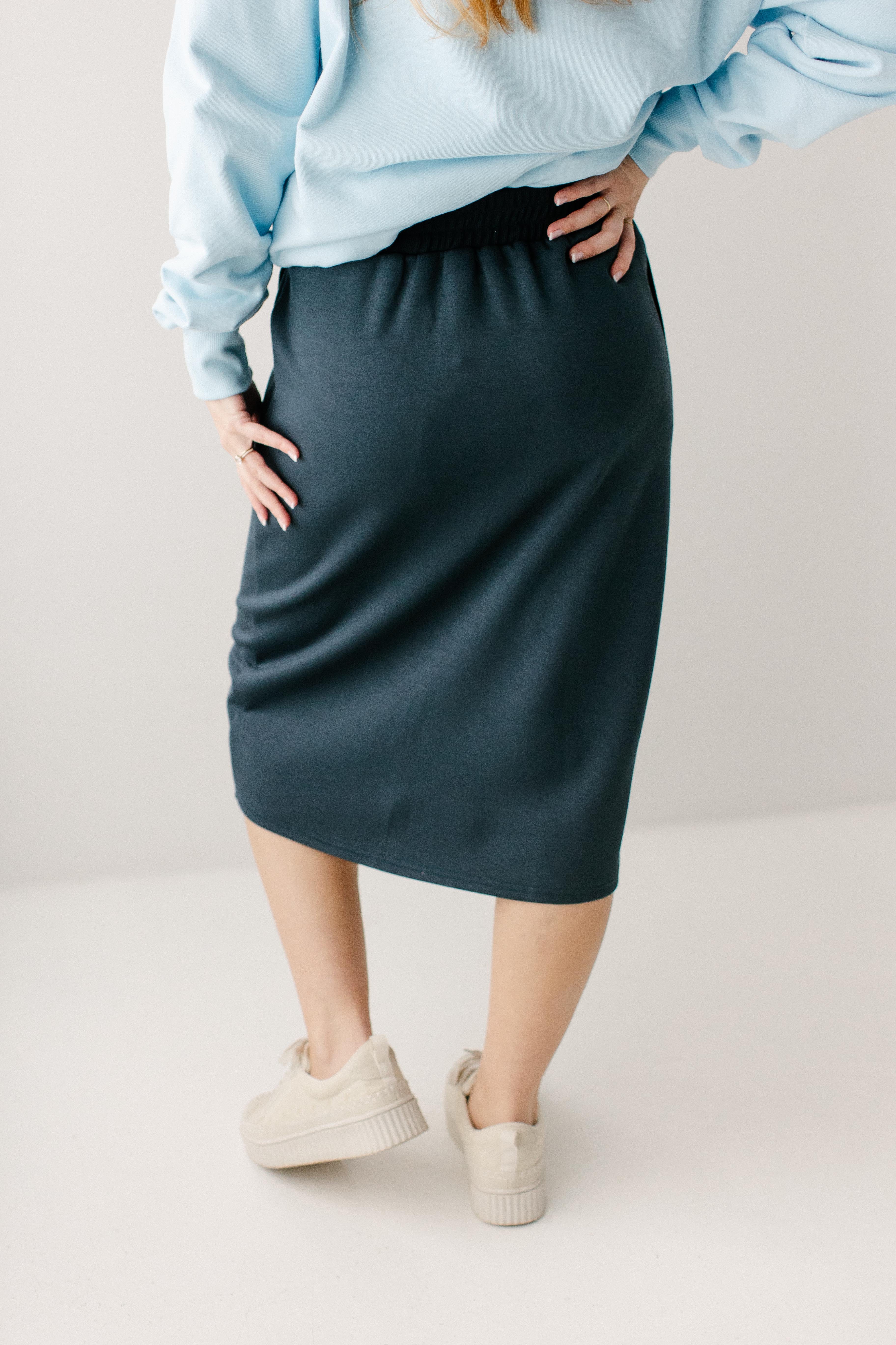 Gilligan Elastic Waist Midi Skirt - Image 11