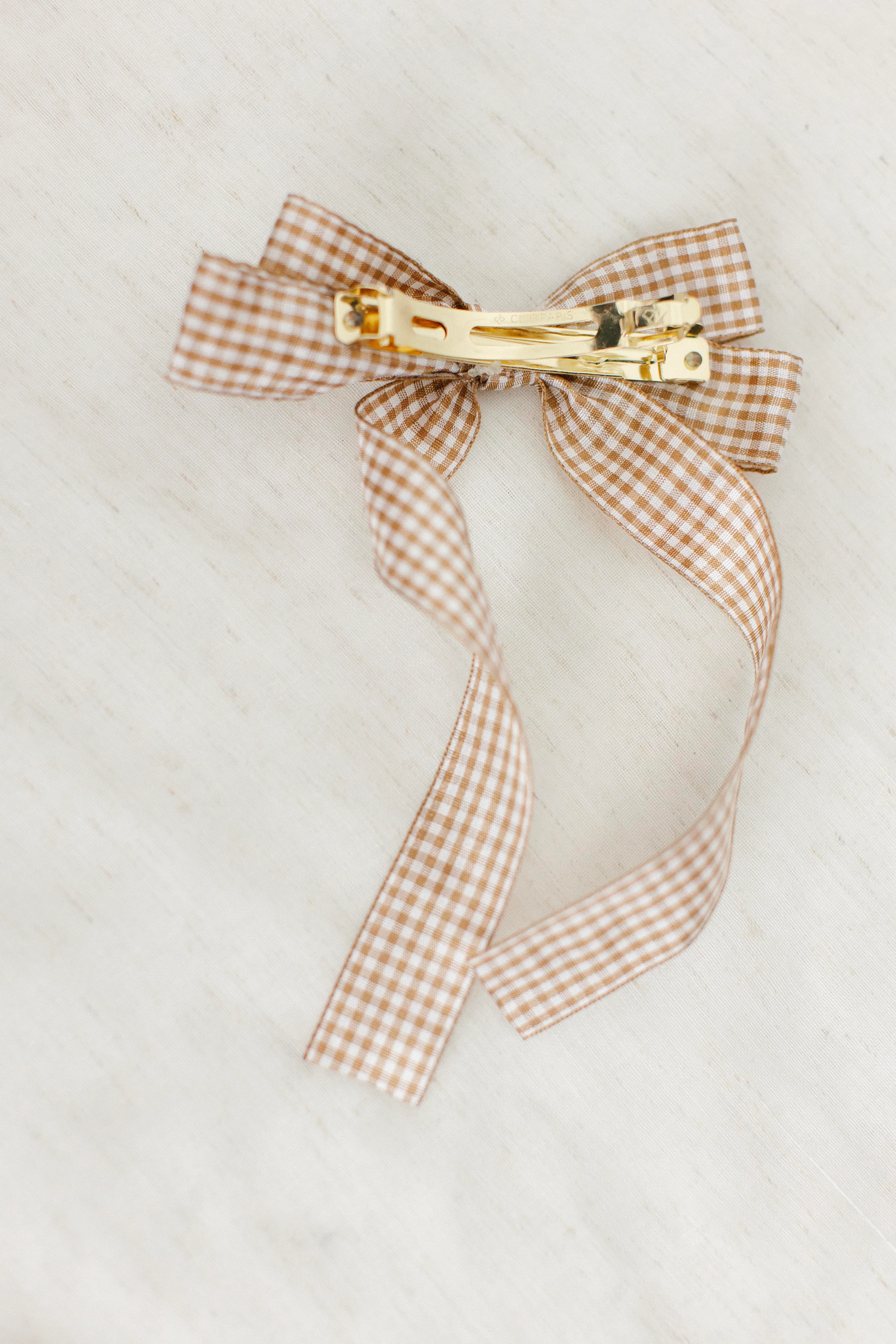 Gingham Double Bow Barrette - Image 3
