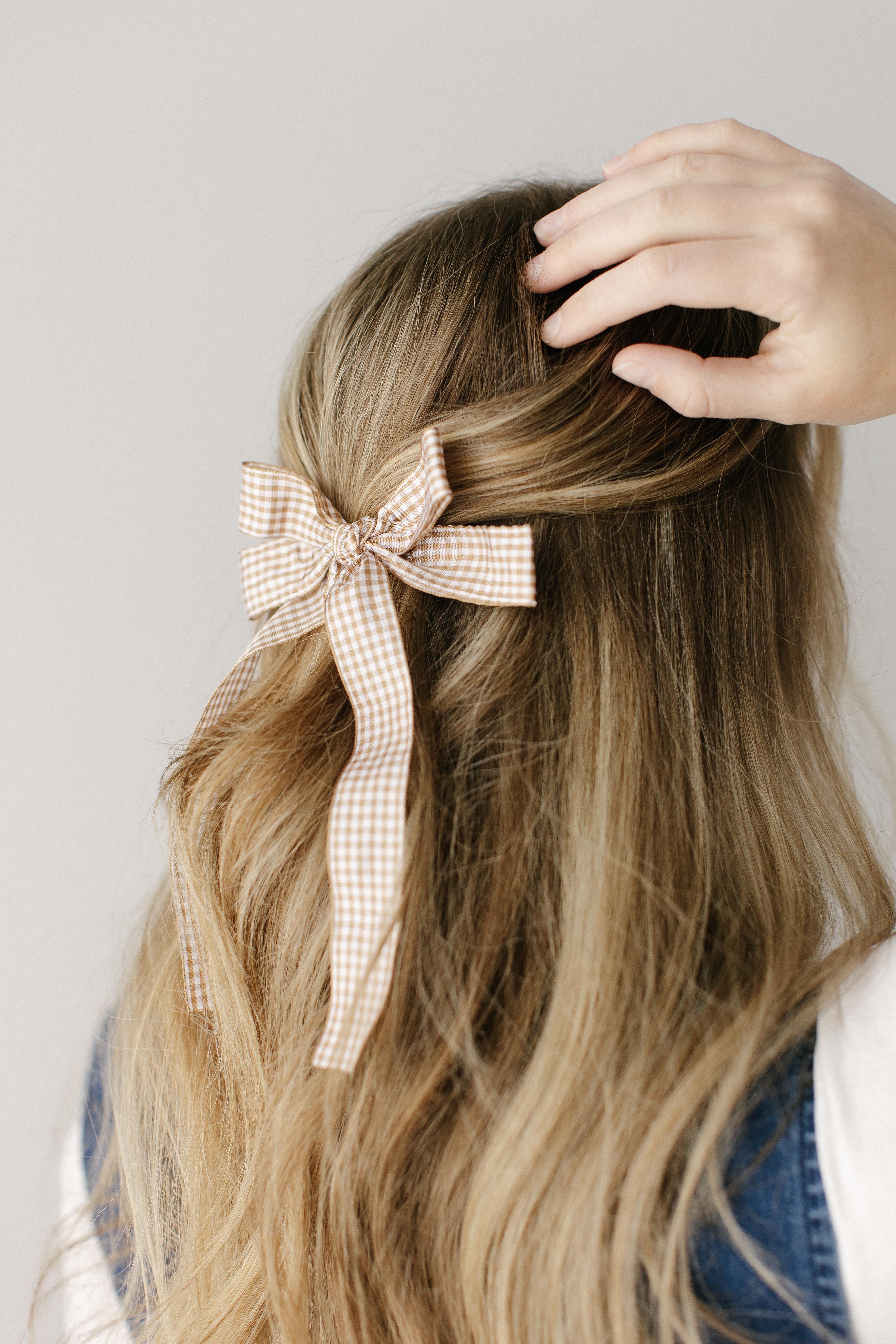 Gingham Double Bow Barrette - Image 4
