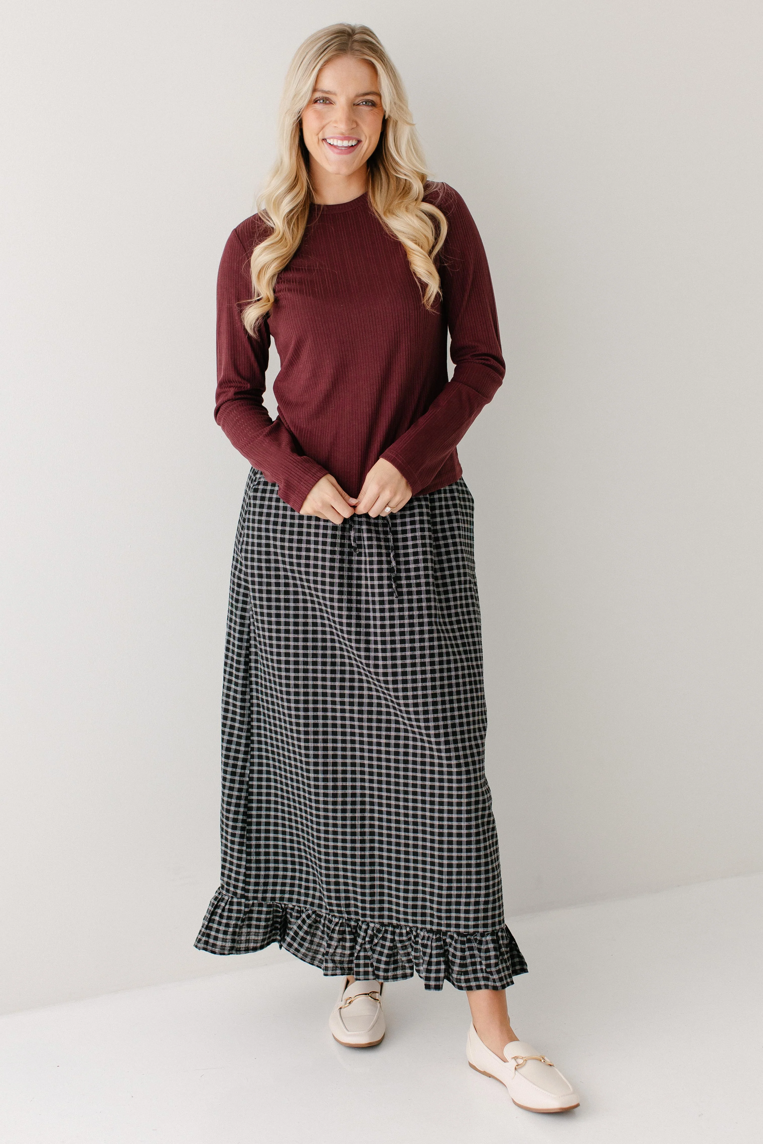 'Ginny' Ribbed Knit Pointelle Top FINAL SALE - Image 3