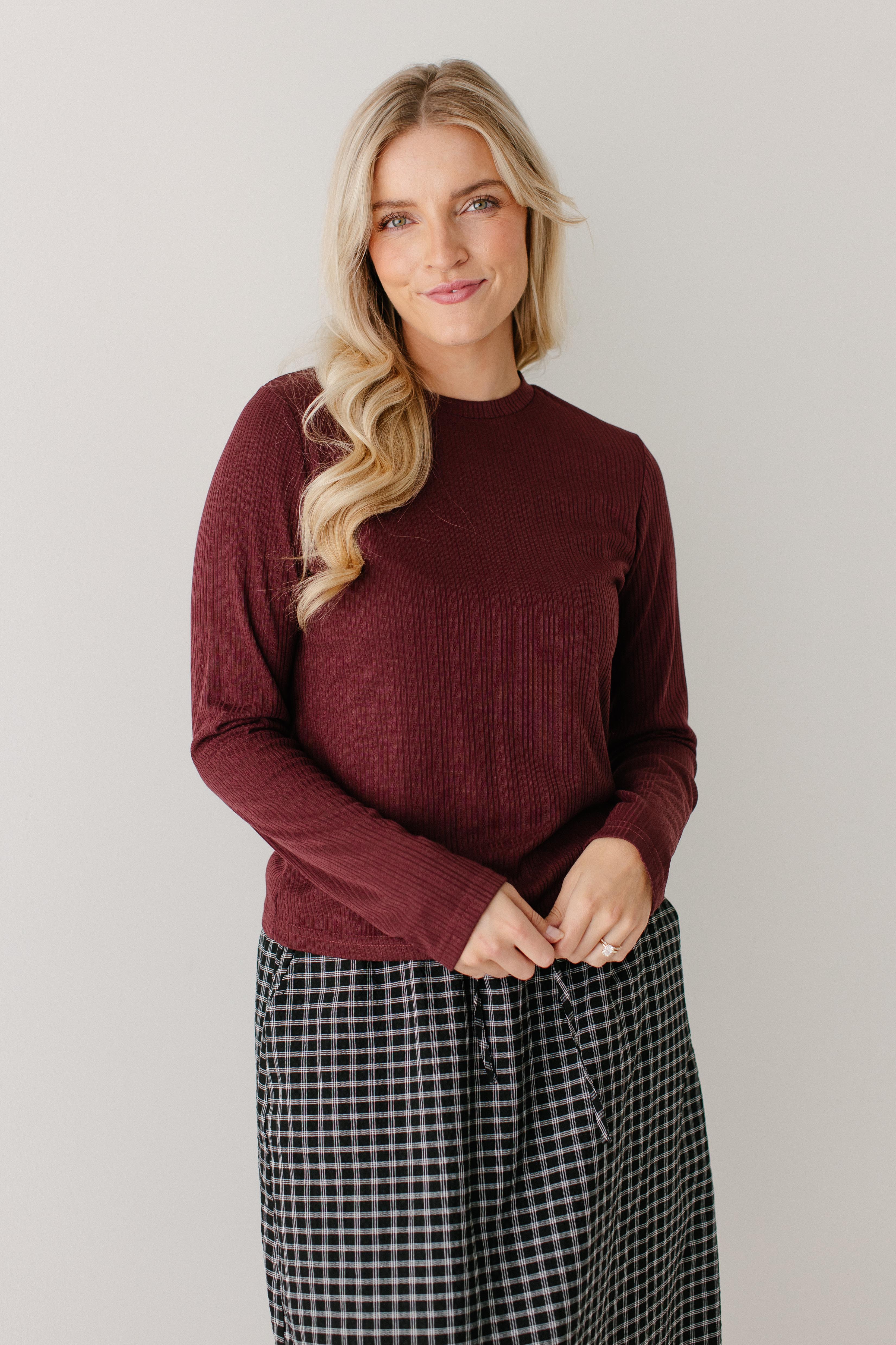 'Ginny' Ribbed Knit Pointelle Top FINAL SALE - Image 4