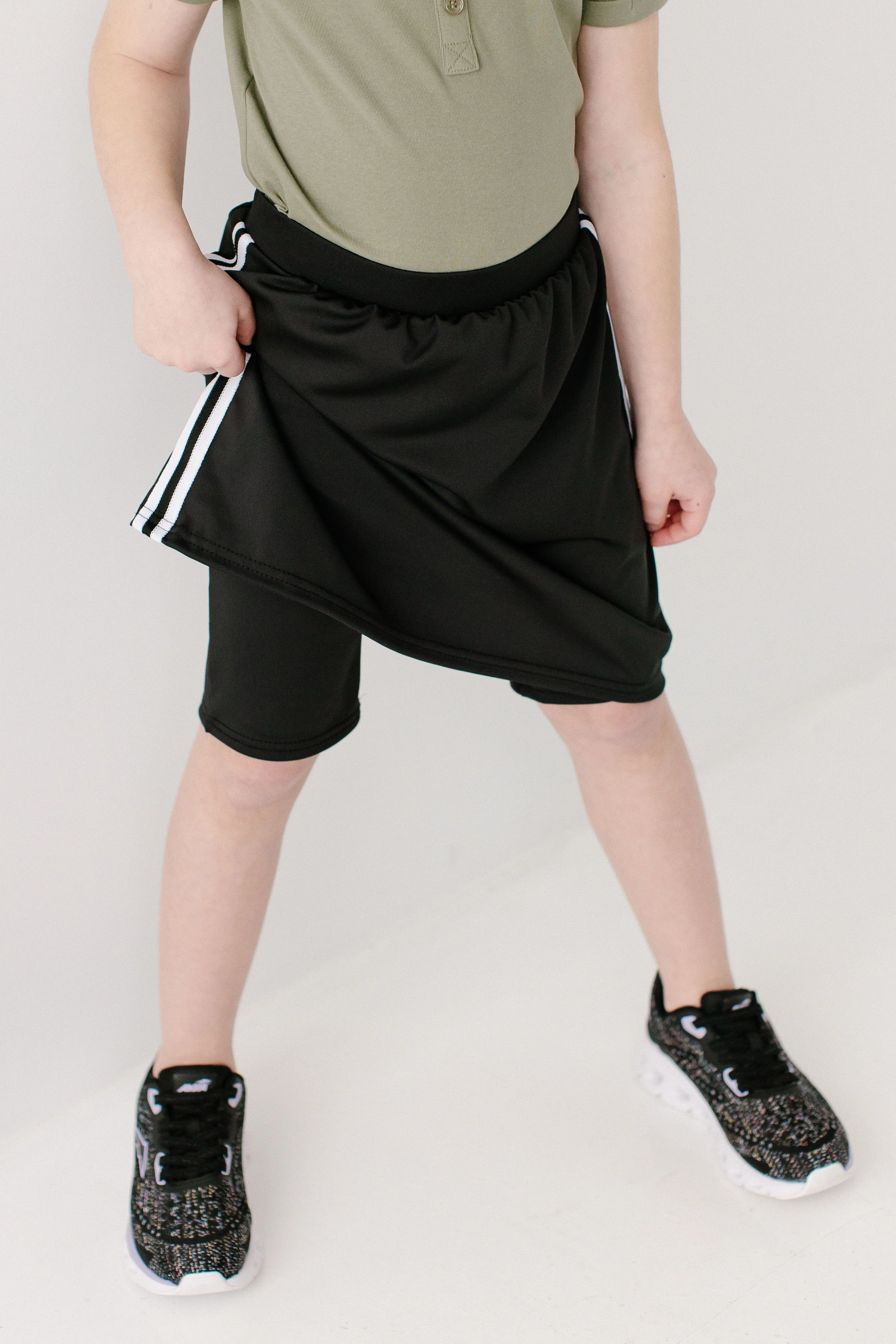 Girl Modest Knee Length Athletic Skort - Image 7