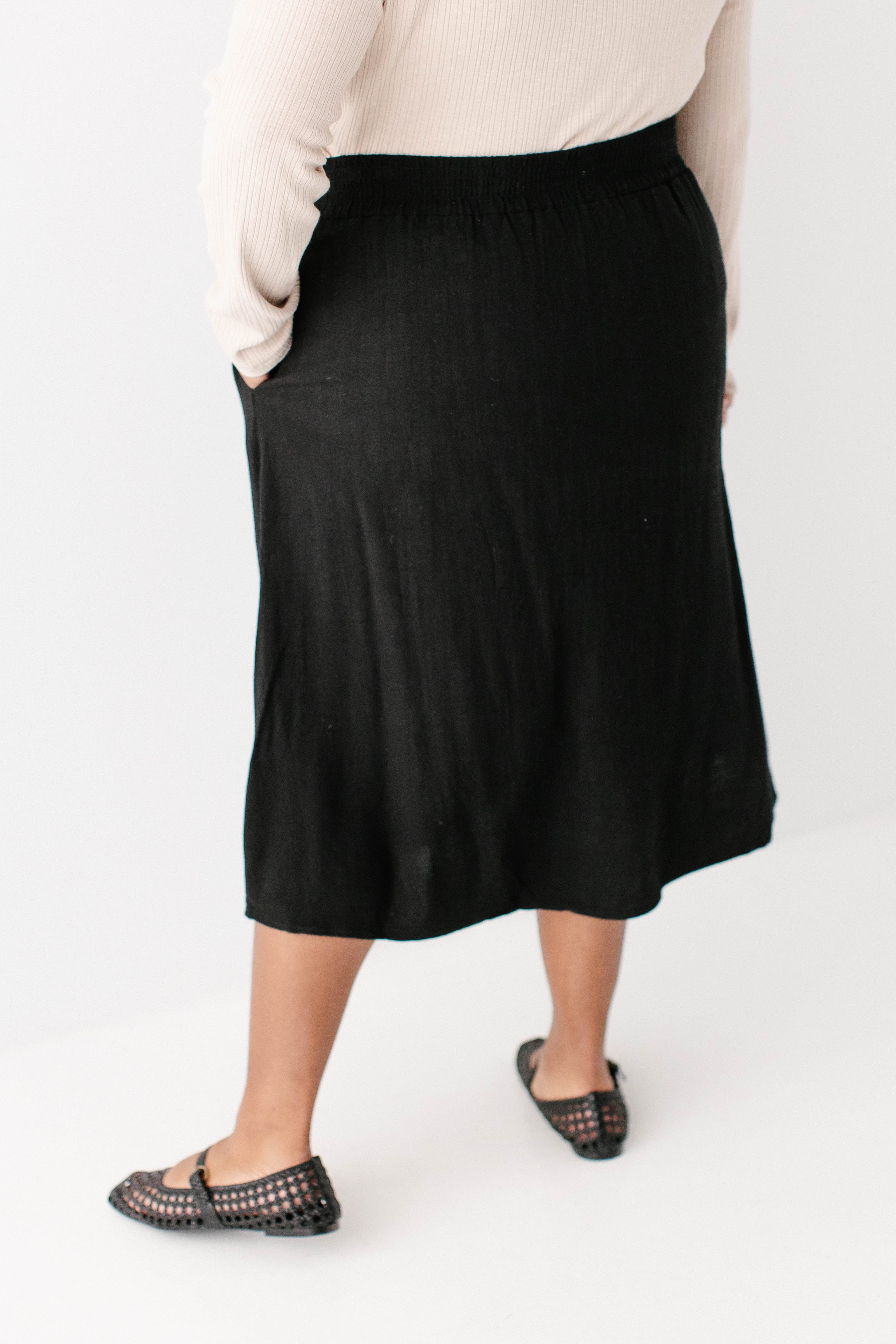 Greta Linen Blend Midi Skirt FINAL SALE - Image 6