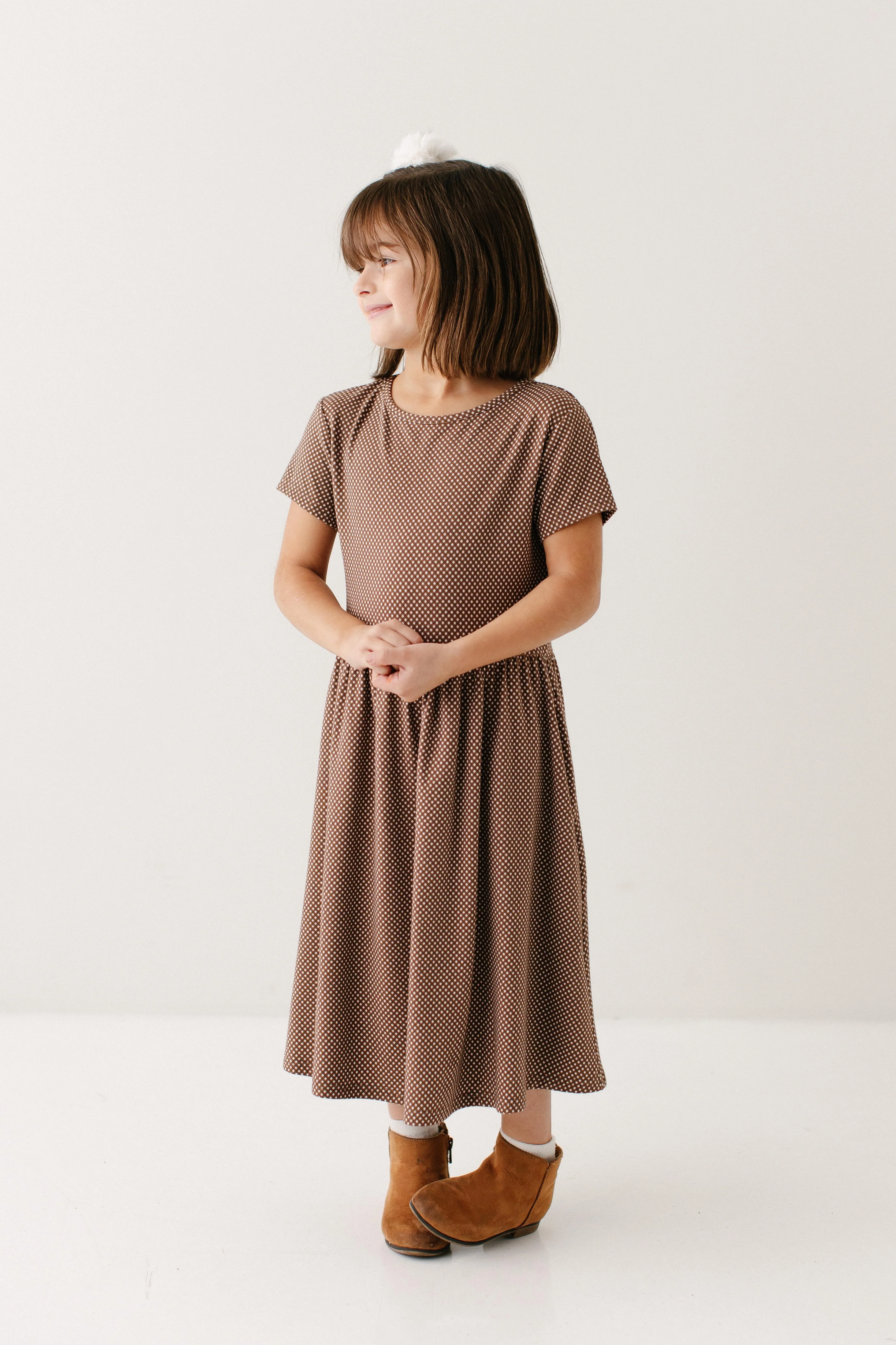 Helen Girl Knit Gingham Dress FINAL SALE - Image 3