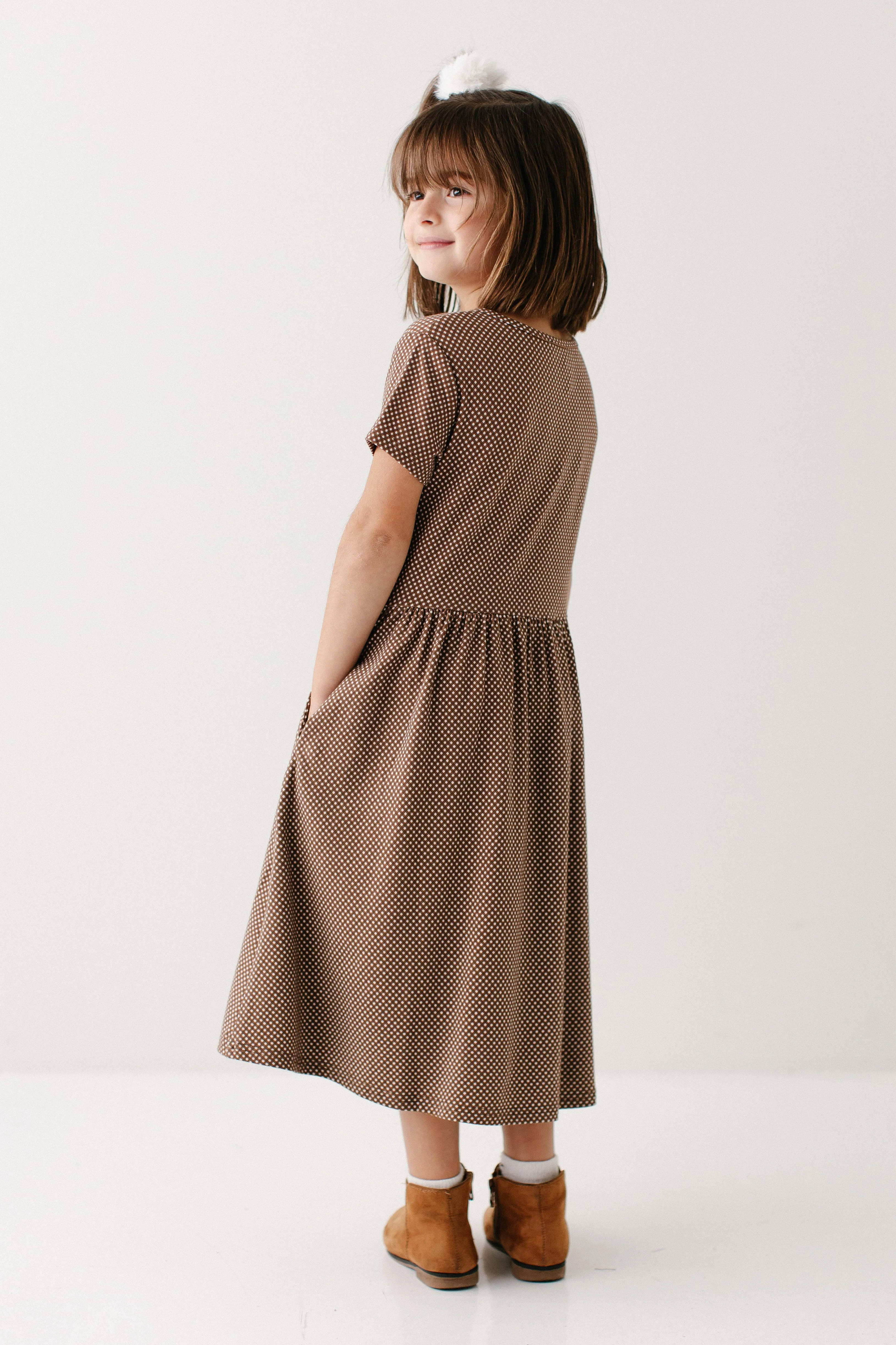 Helen Girl Knit Gingham Dress FINAL SALE - Image 4