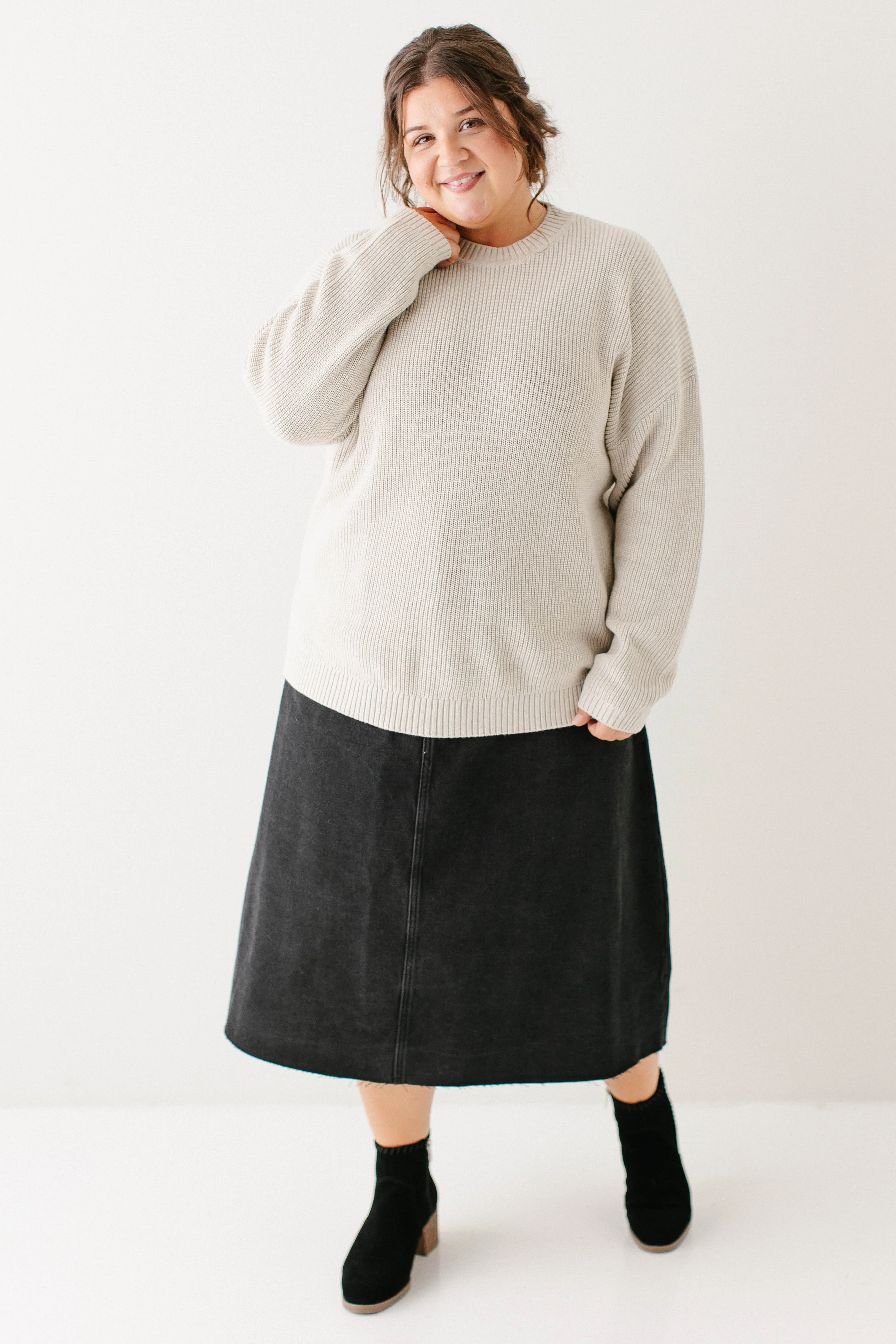 Hemingway Cotton Drop Sleeve Sweater FINAL SALE - Image 4