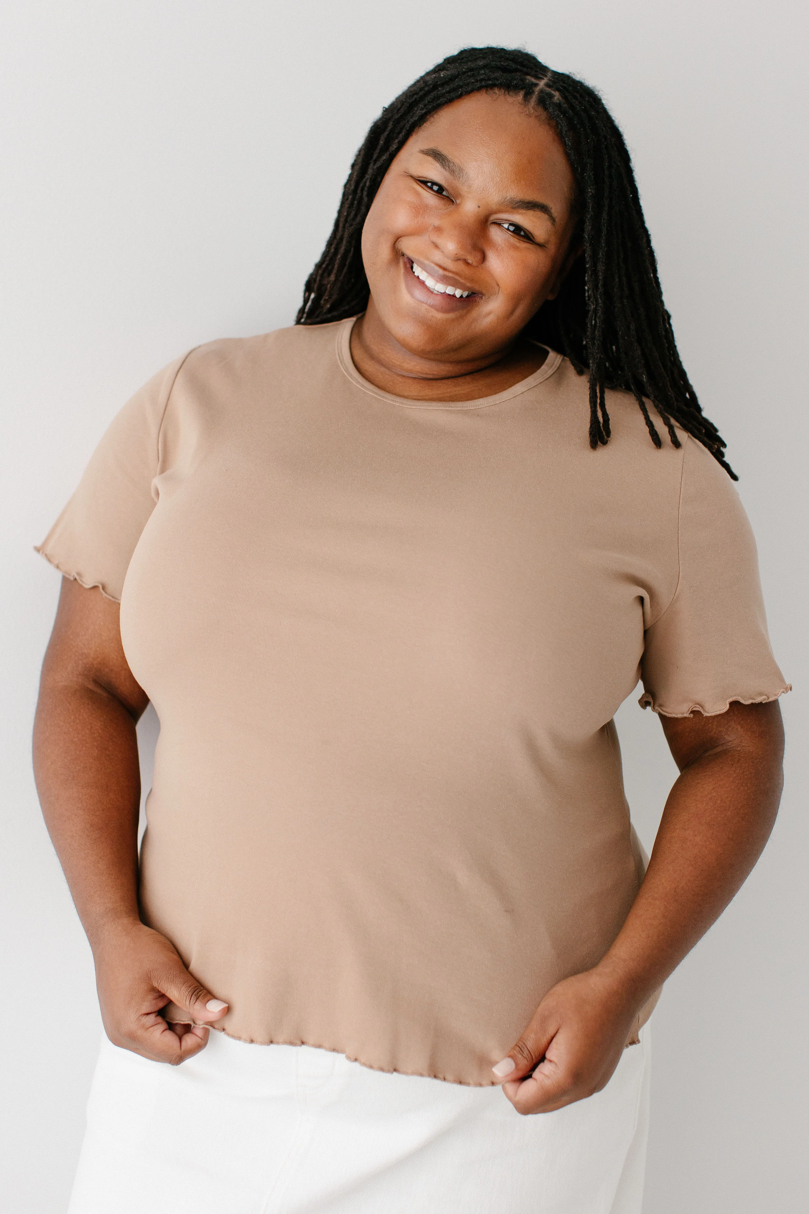 Hillary Lettuce Hem Top - Image 17