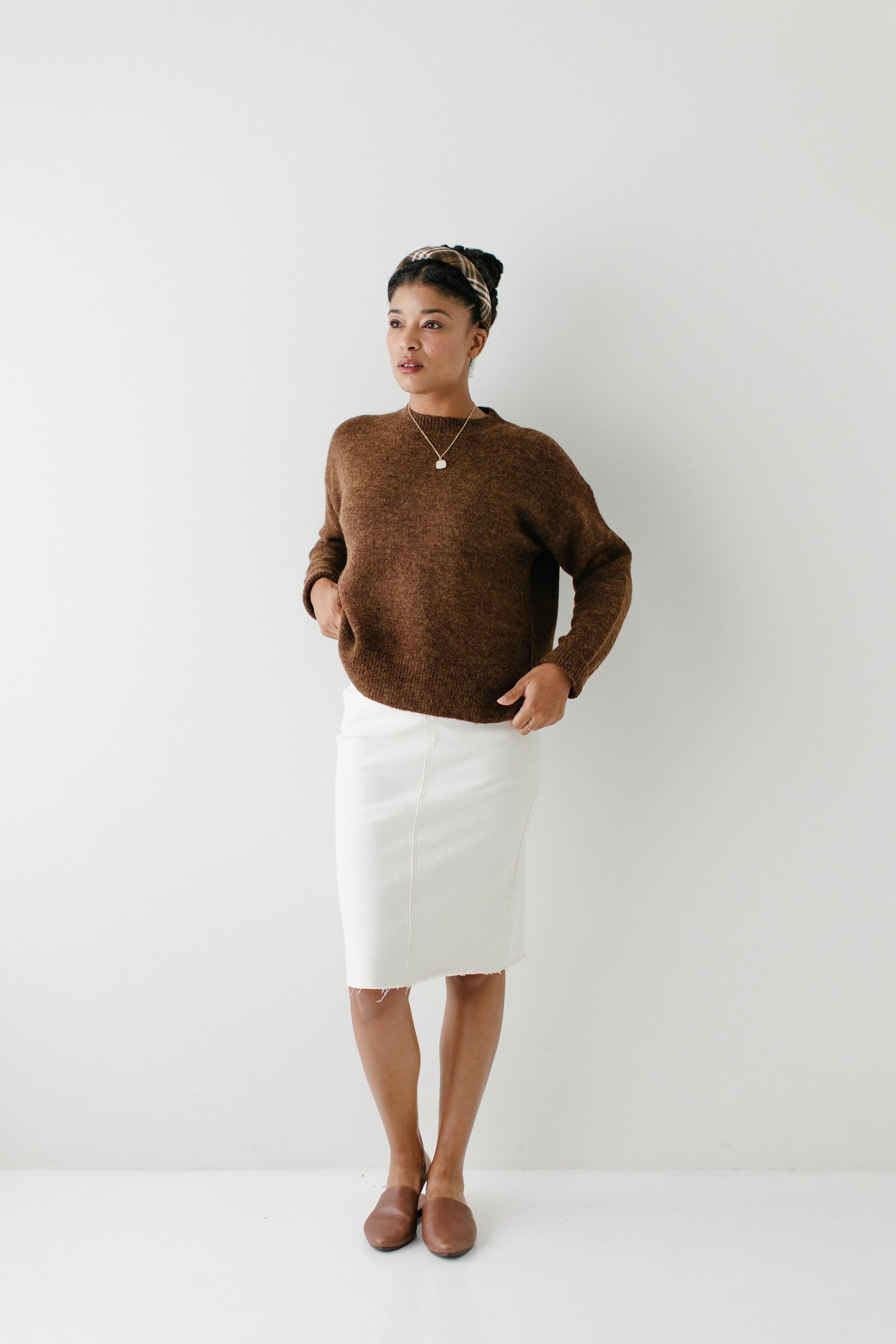 'Ira' Marled Yarn Crewneck Sweater FINAL SALE - Image 3
