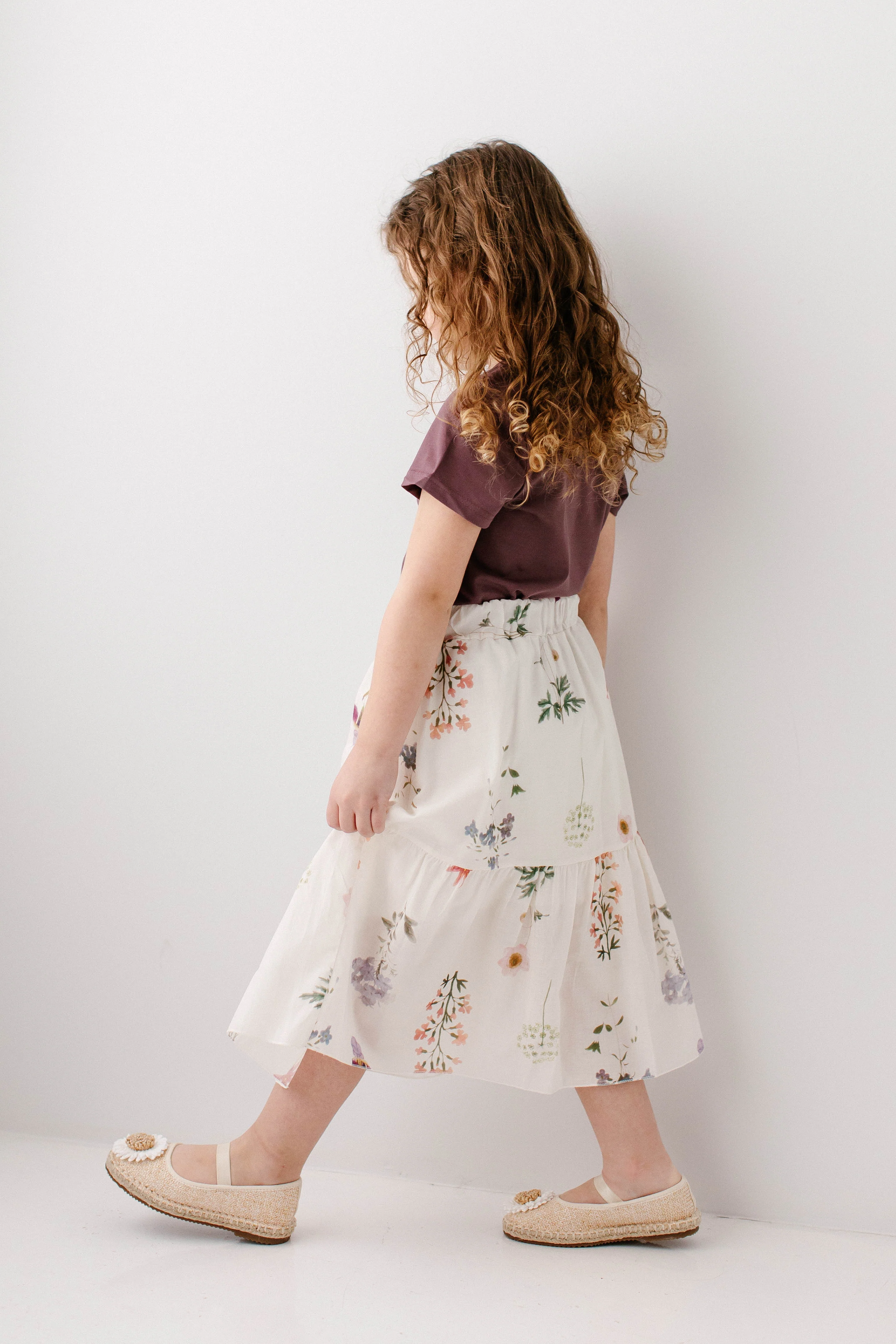 Iris Girl Garden Floral Midi Skirt FINAL SALE - Image 2