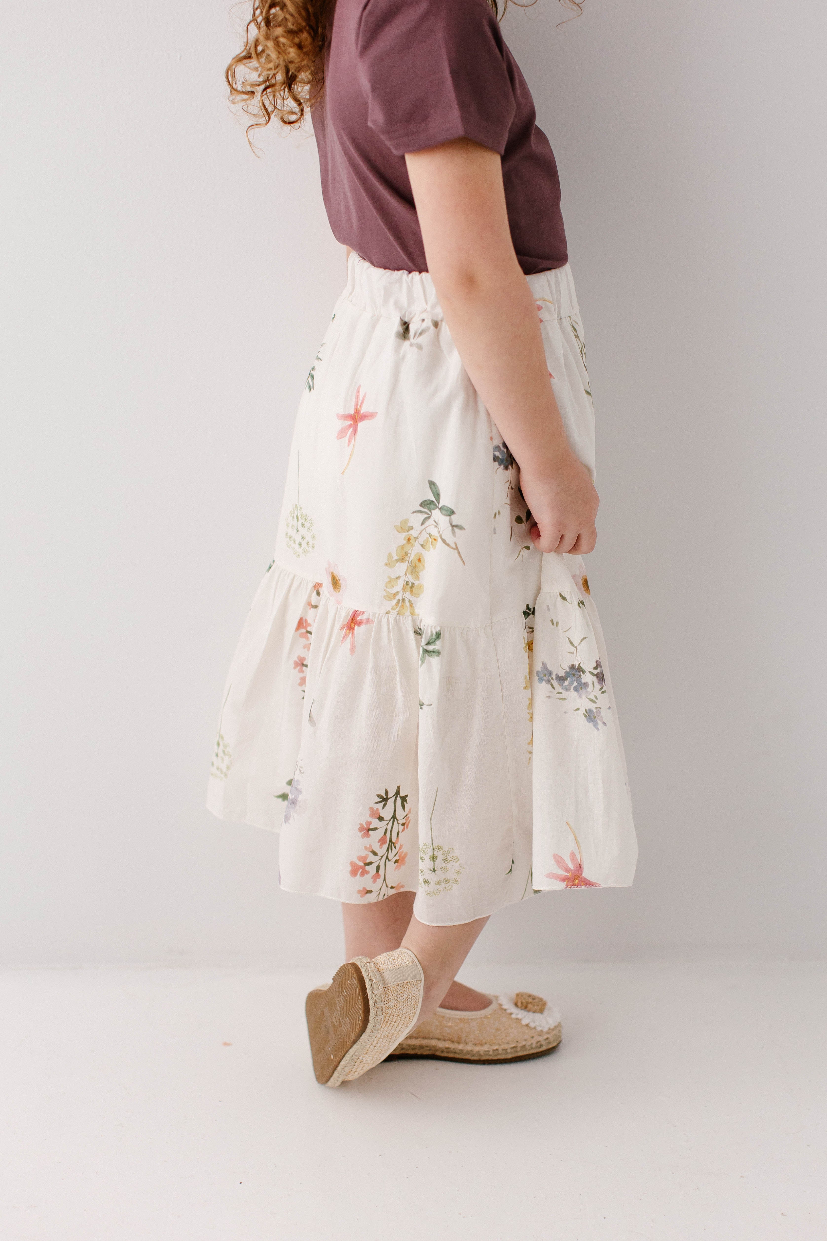 Iris Girl Garden Floral Midi Skirt FINAL SALE - Image 3
