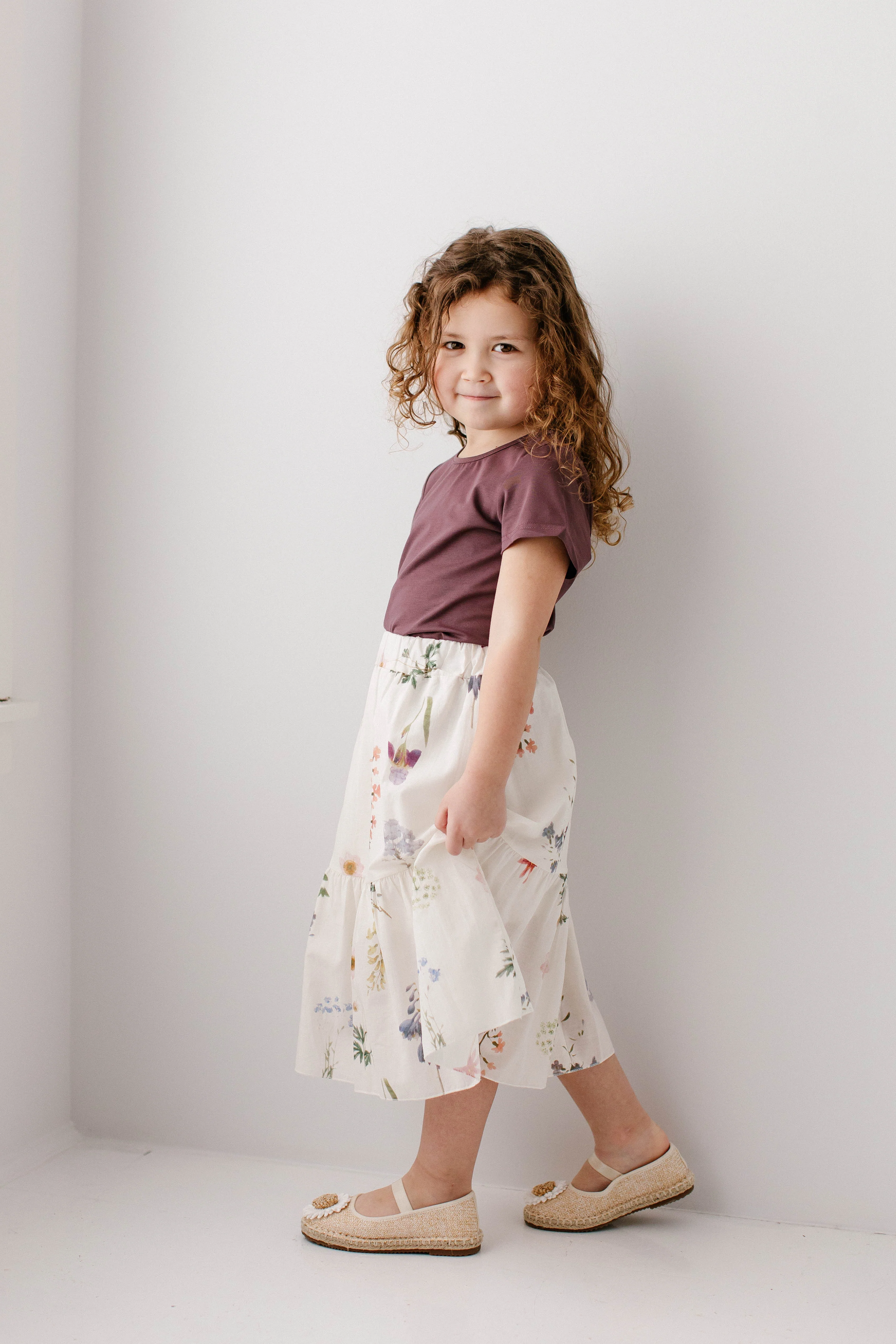 Iris Girl Garden Floral Midi Skirt FINAL SALE - Image 4