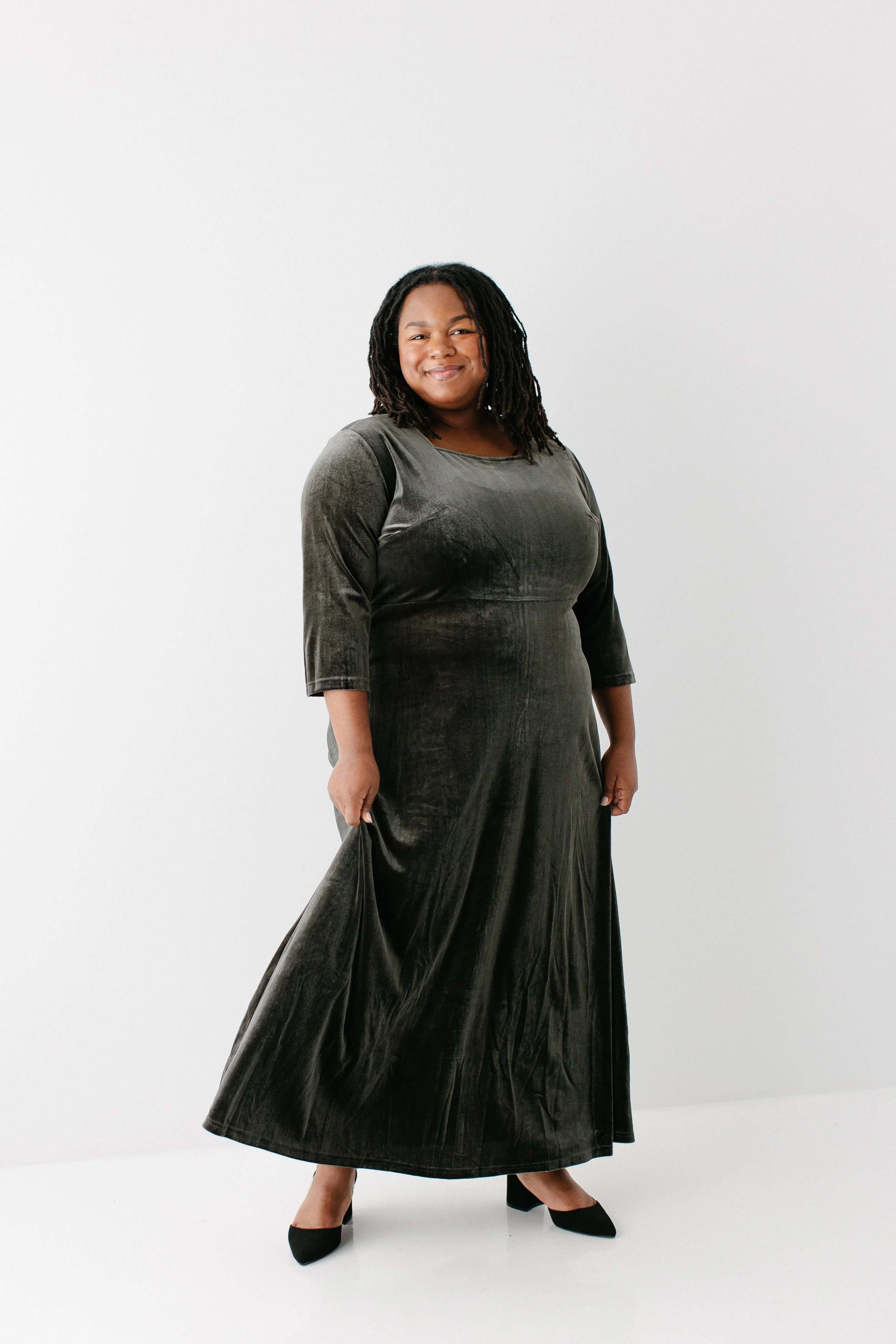 Ivy Square Neck Velvet Maxi Dress FINAL SALE - Image 13