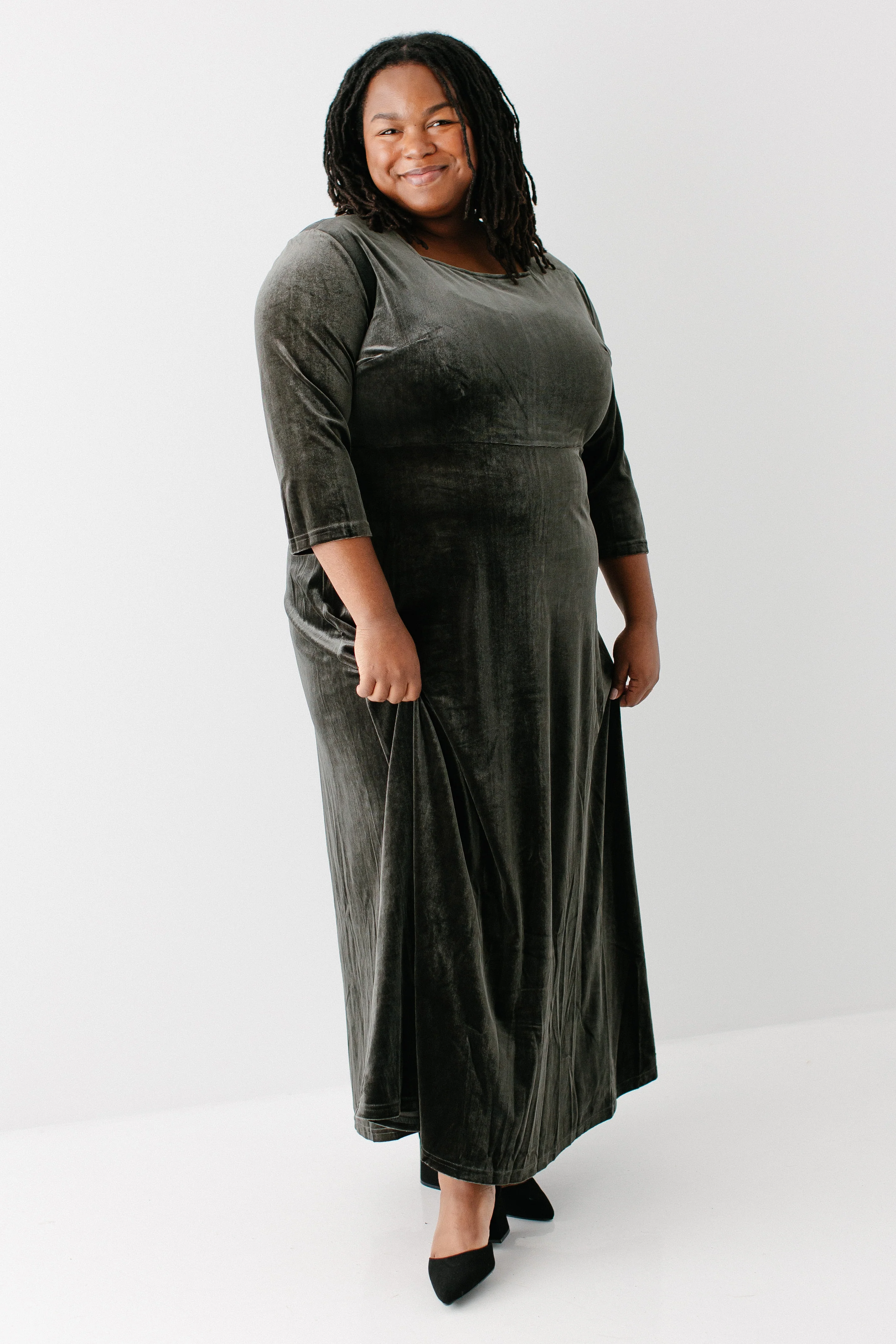 Ivy Square Neck Velvet Maxi Dress FINAL SALE - Image 14