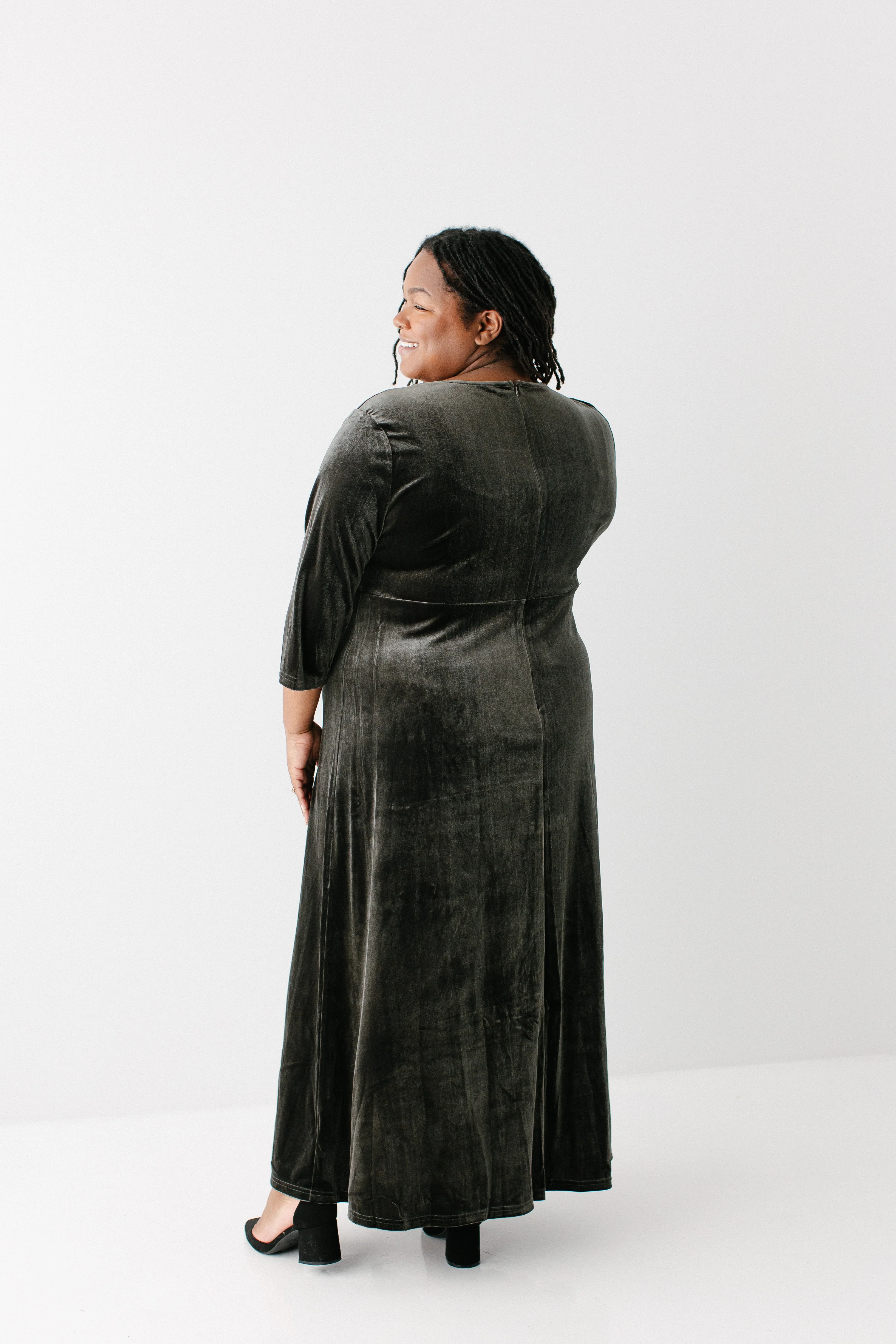 Ivy Square Neck Velvet Maxi Dress FINAL SALE - Image 17