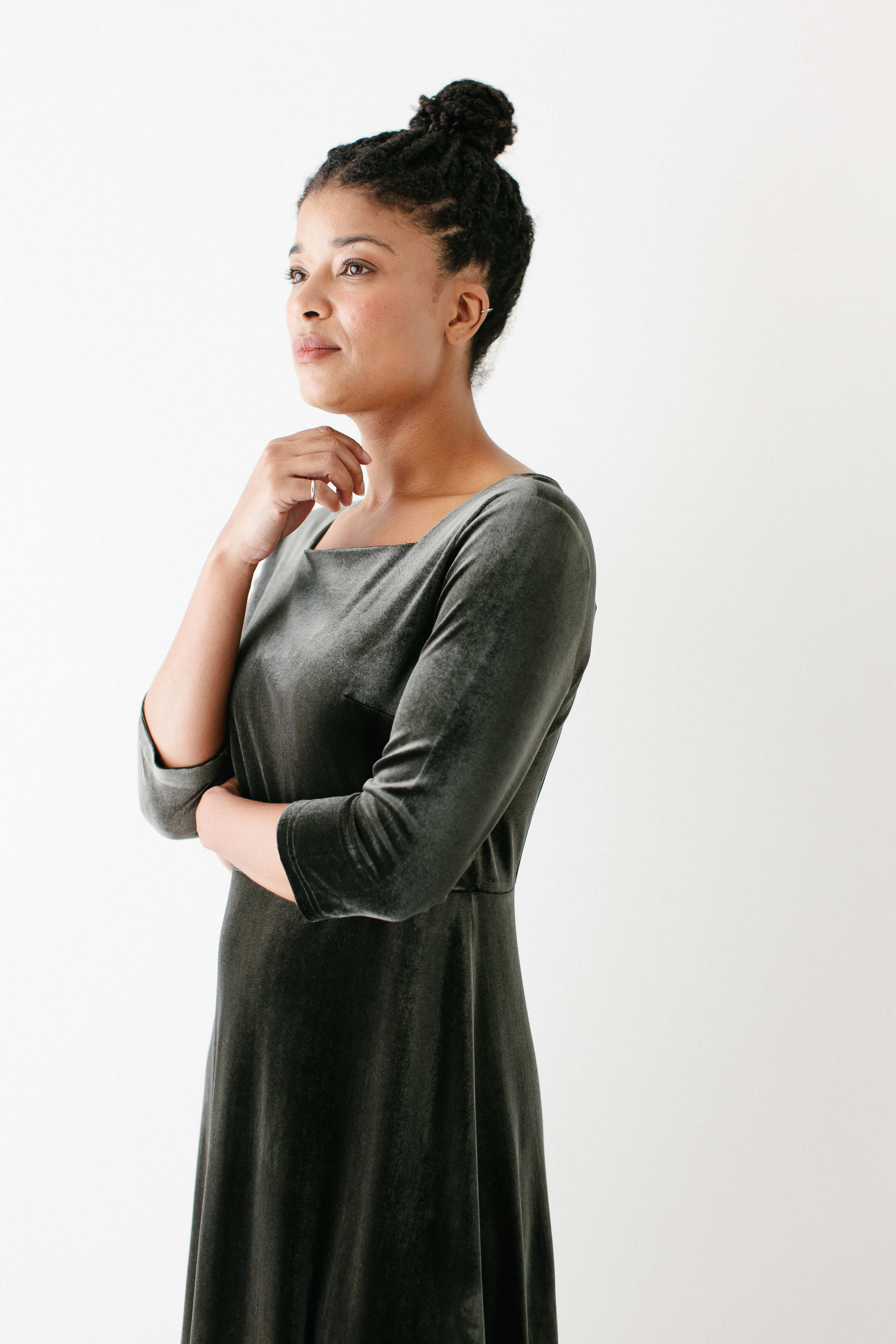 Ivy Square Neck Velvet Maxi Dress FINAL SALE - Image 3