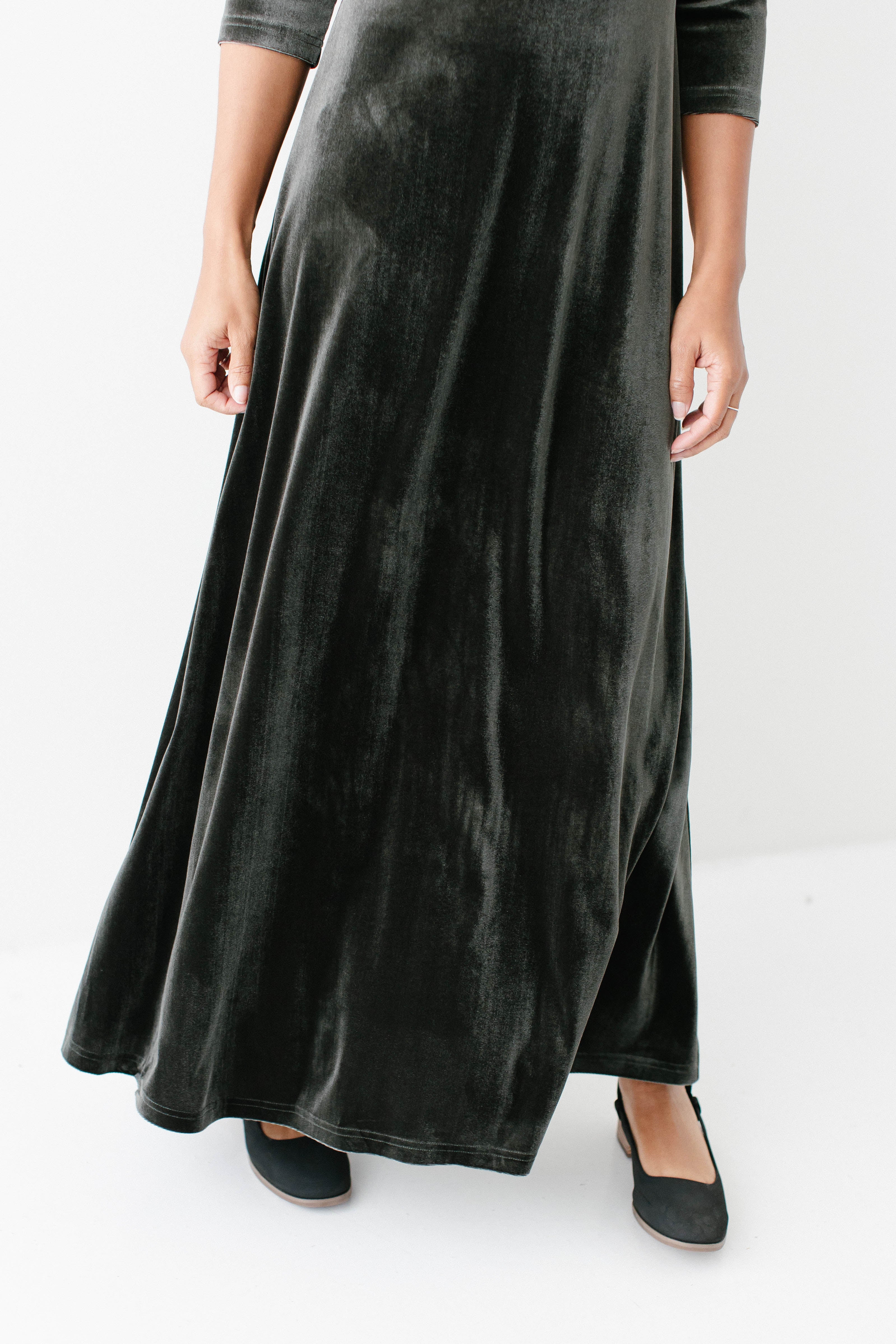 Ivy Square Neck Velvet Maxi Dress FINAL SALE - Image 4