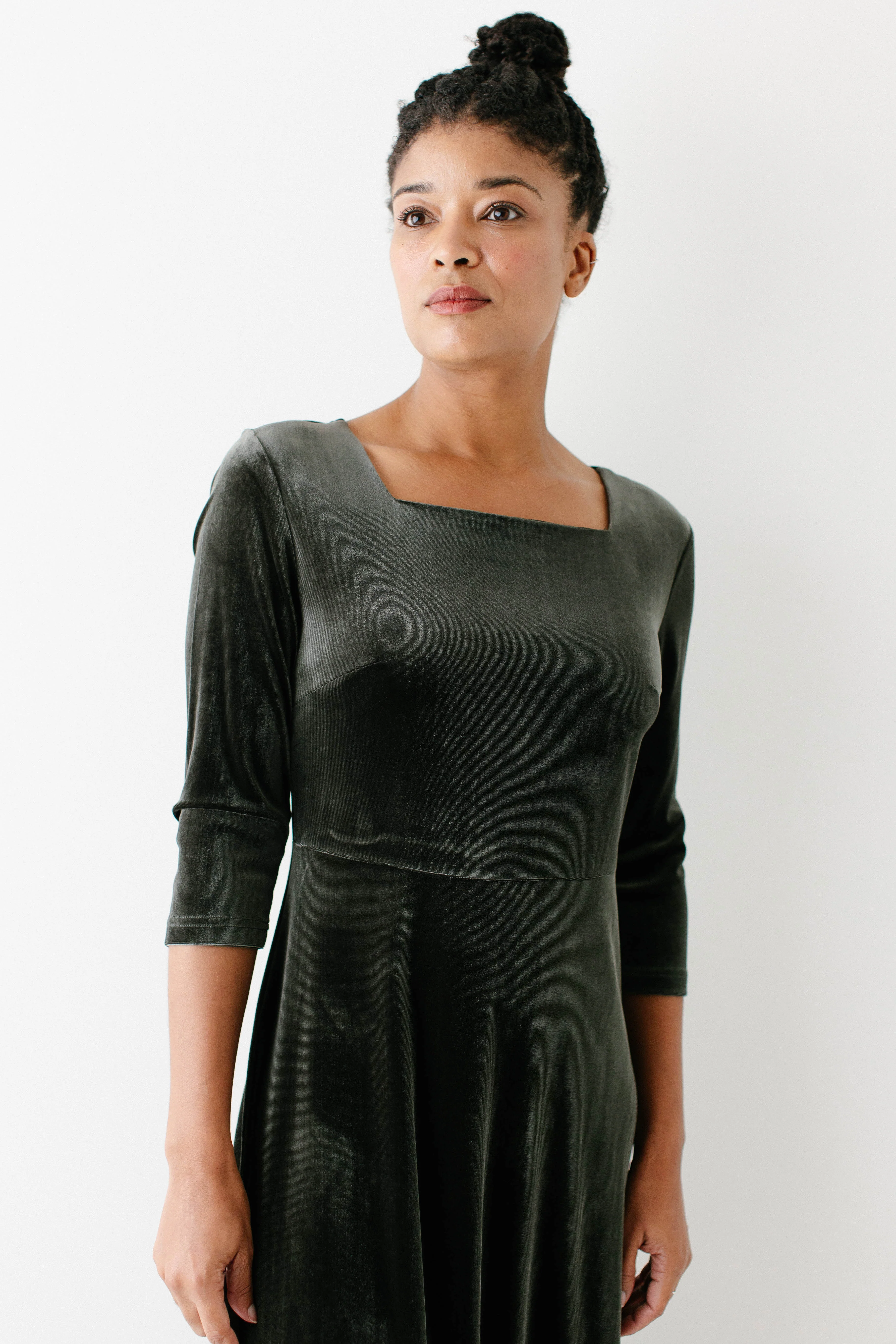 Ivy Square Neck Velvet Maxi Dress FINAL SALE - Image 6