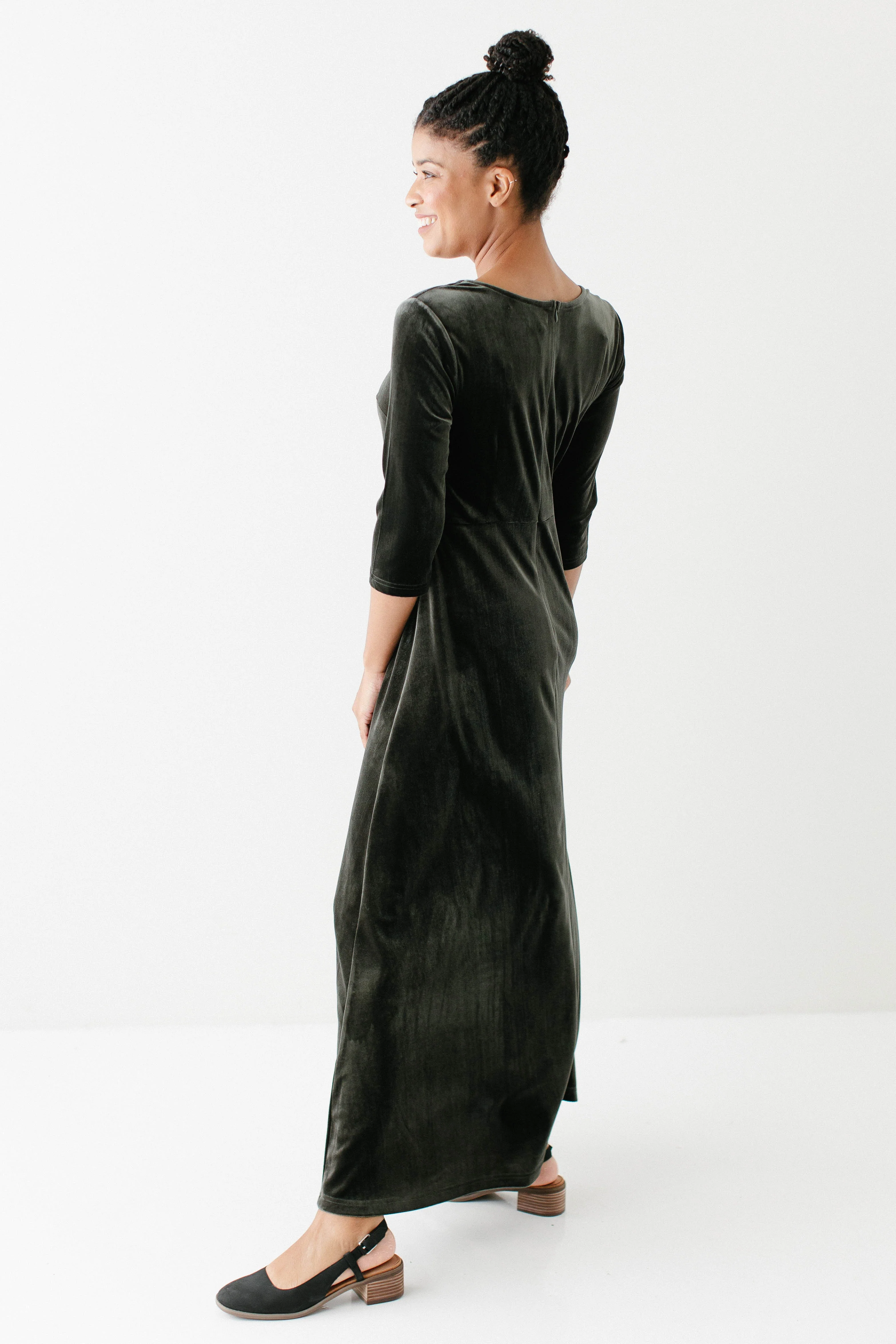 Ivy Square Neck Velvet Maxi Dress FINAL SALE - Image 7