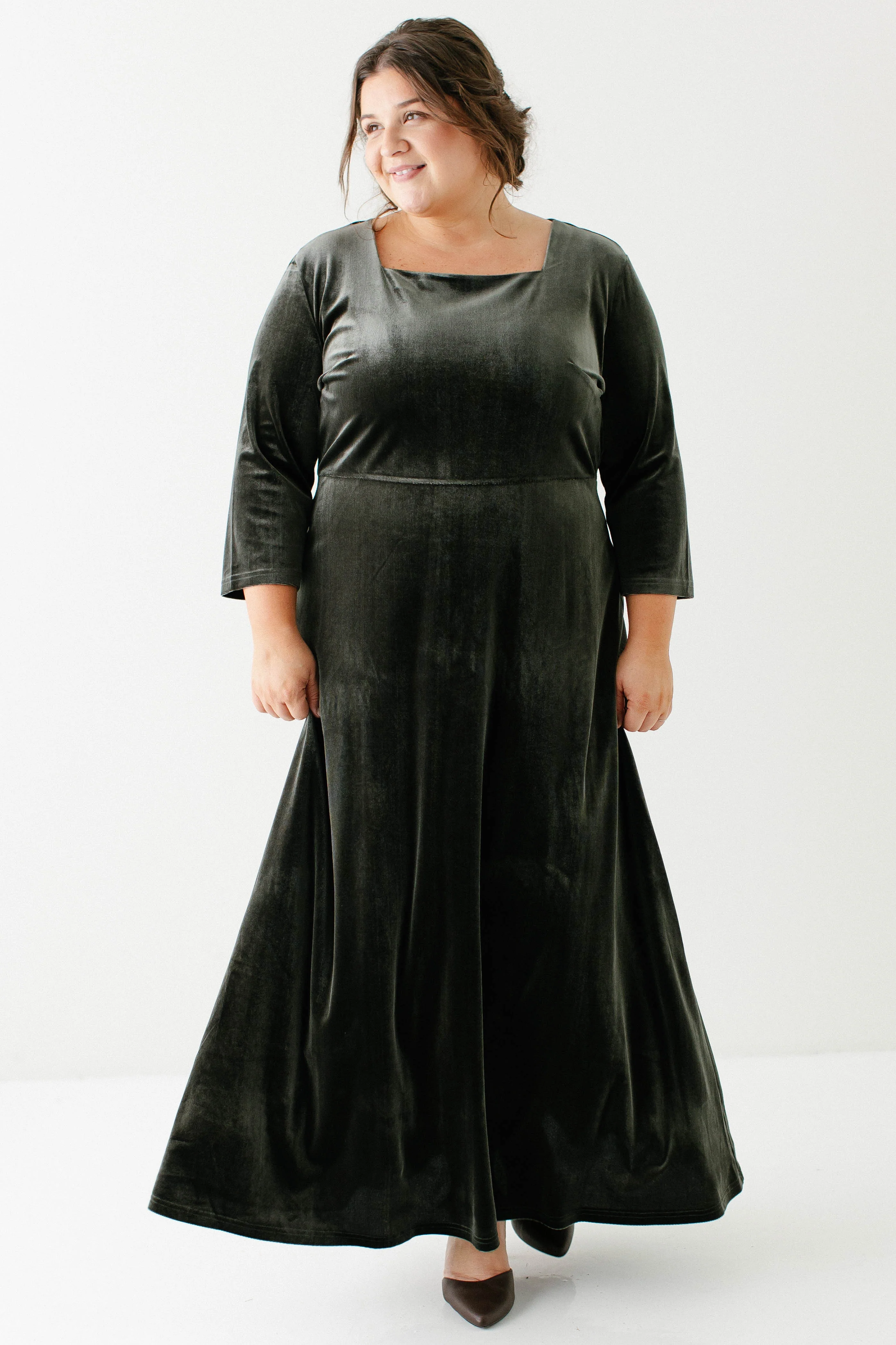 Ivy Square Neck Velvet Maxi Dress FINAL SALE - Image 9