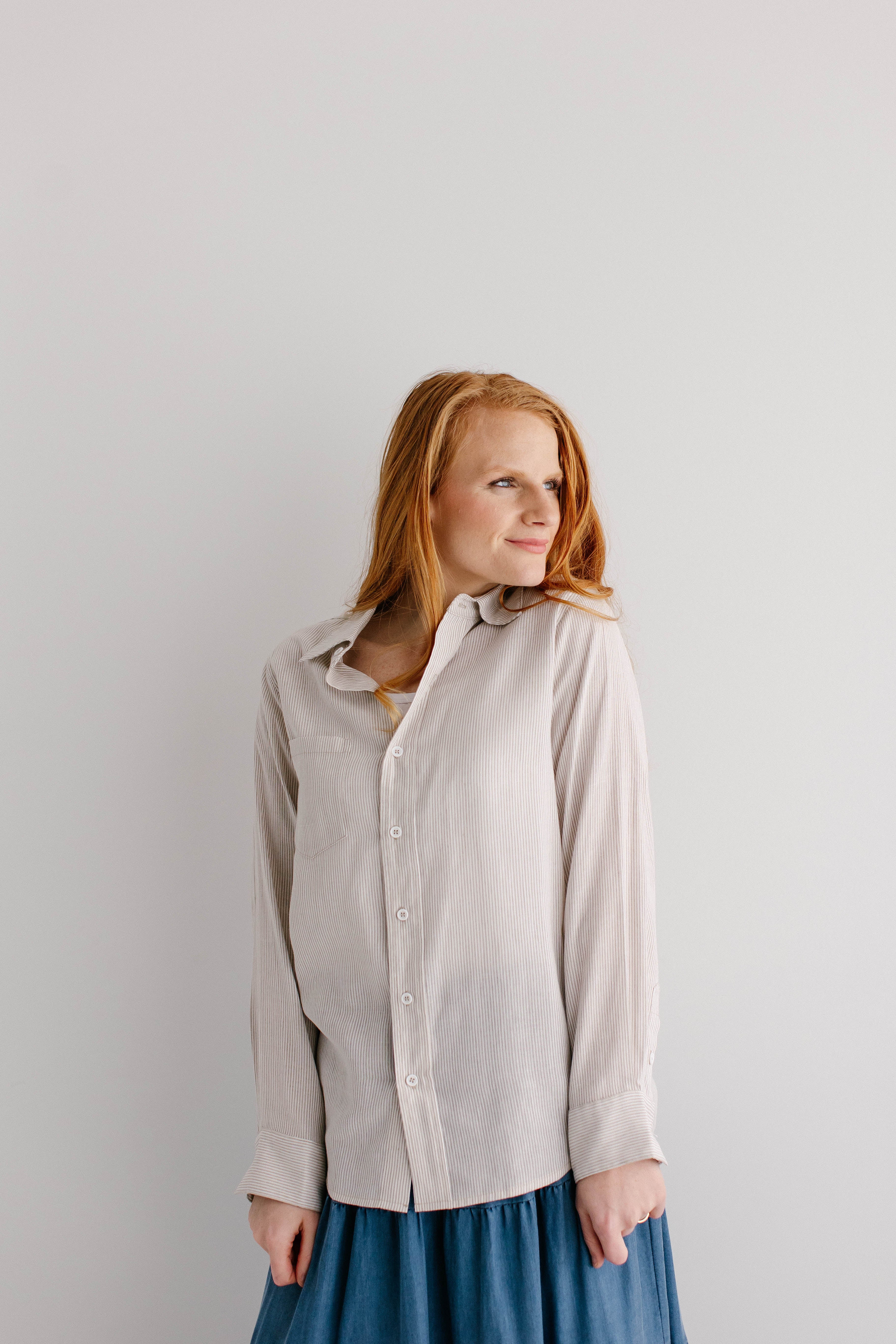 Jack Pinstripe Button Down Top - Image 4