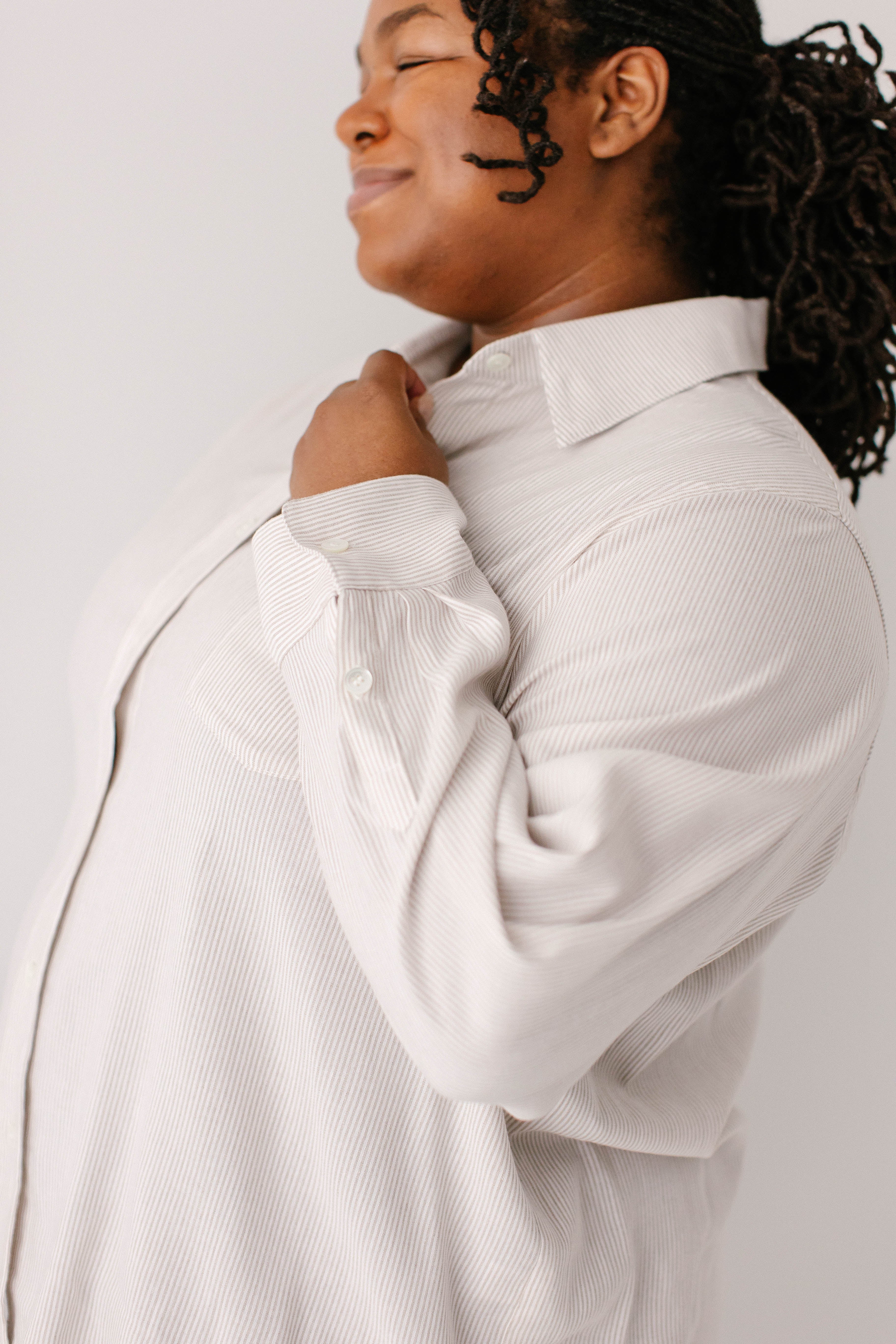 Jack Pinstripe Button Down Top - Image 8