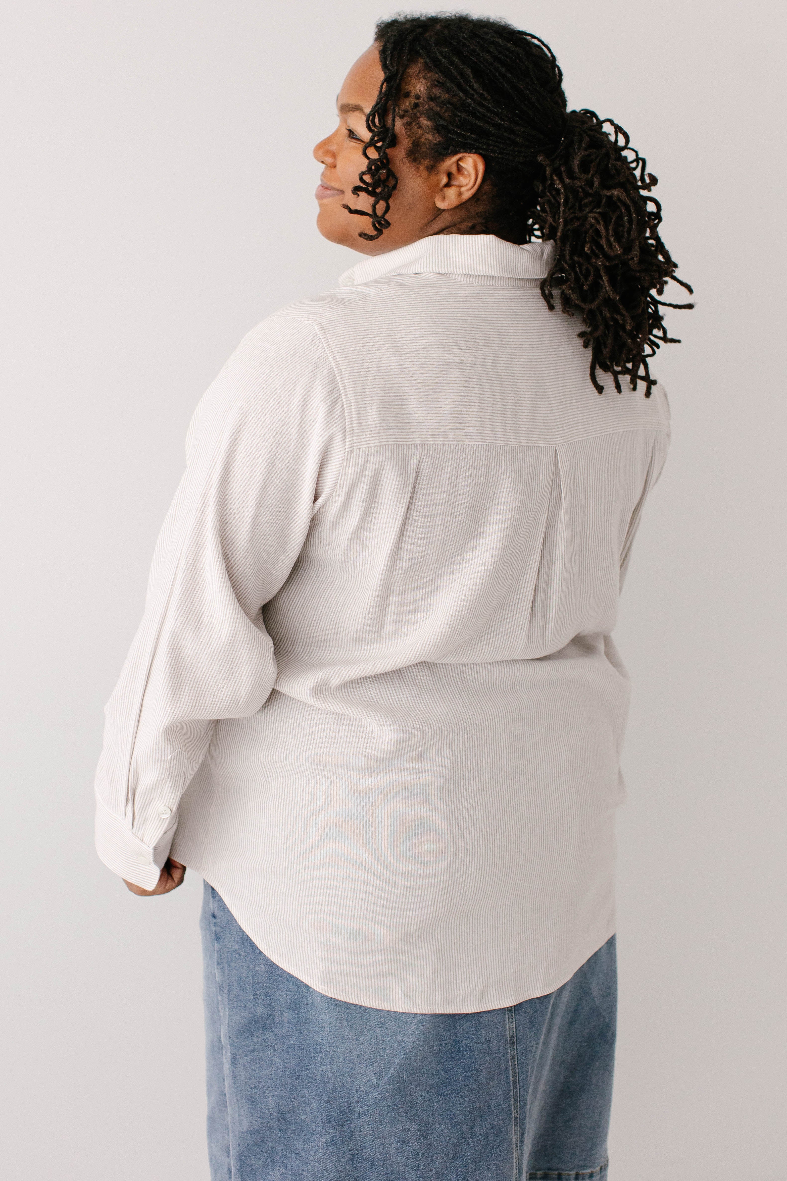 Jack Pinstripe Button Down Top - Image 9