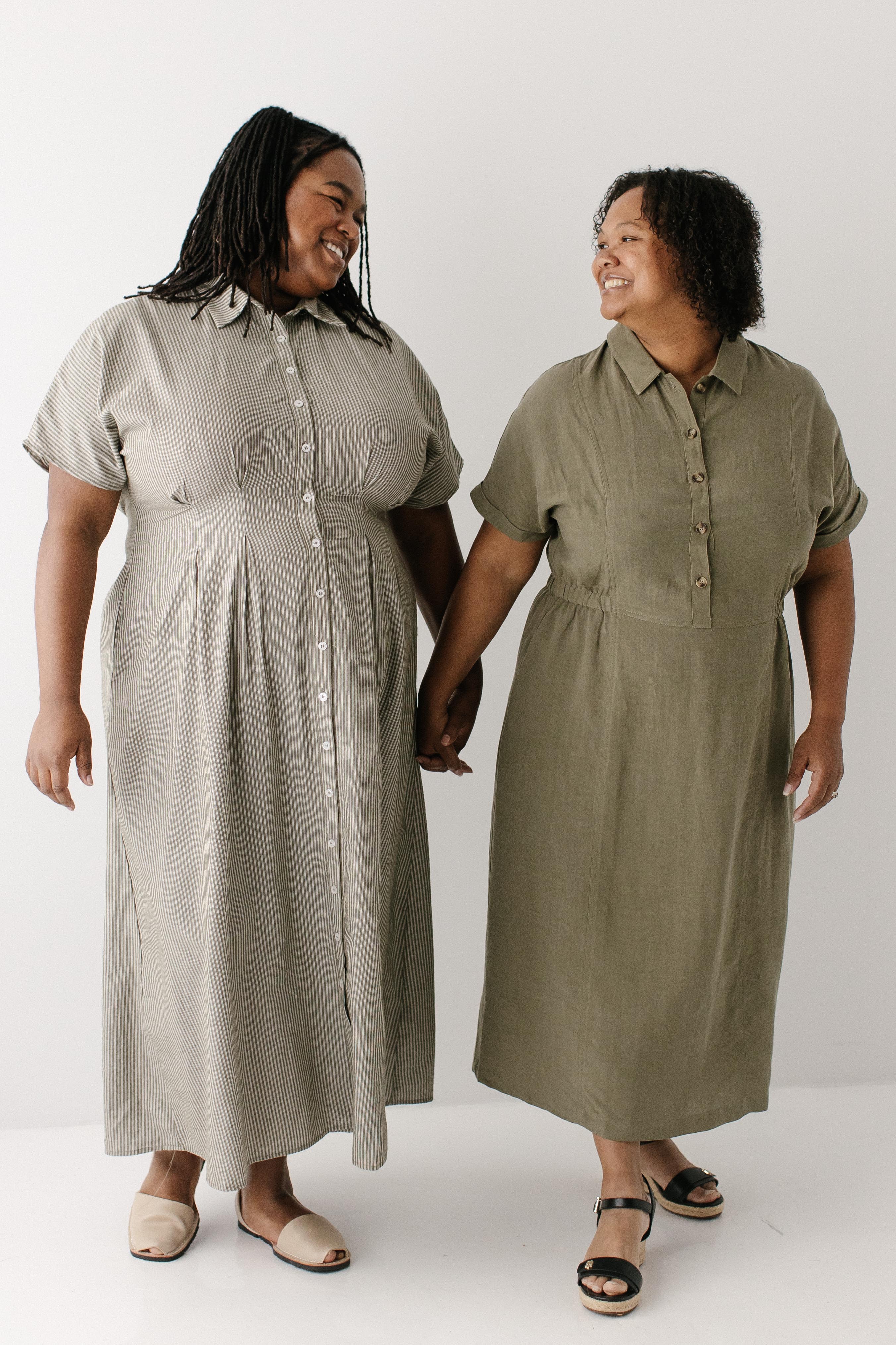 Jada Pinstripe Pleated Maxi Dress - Image 3