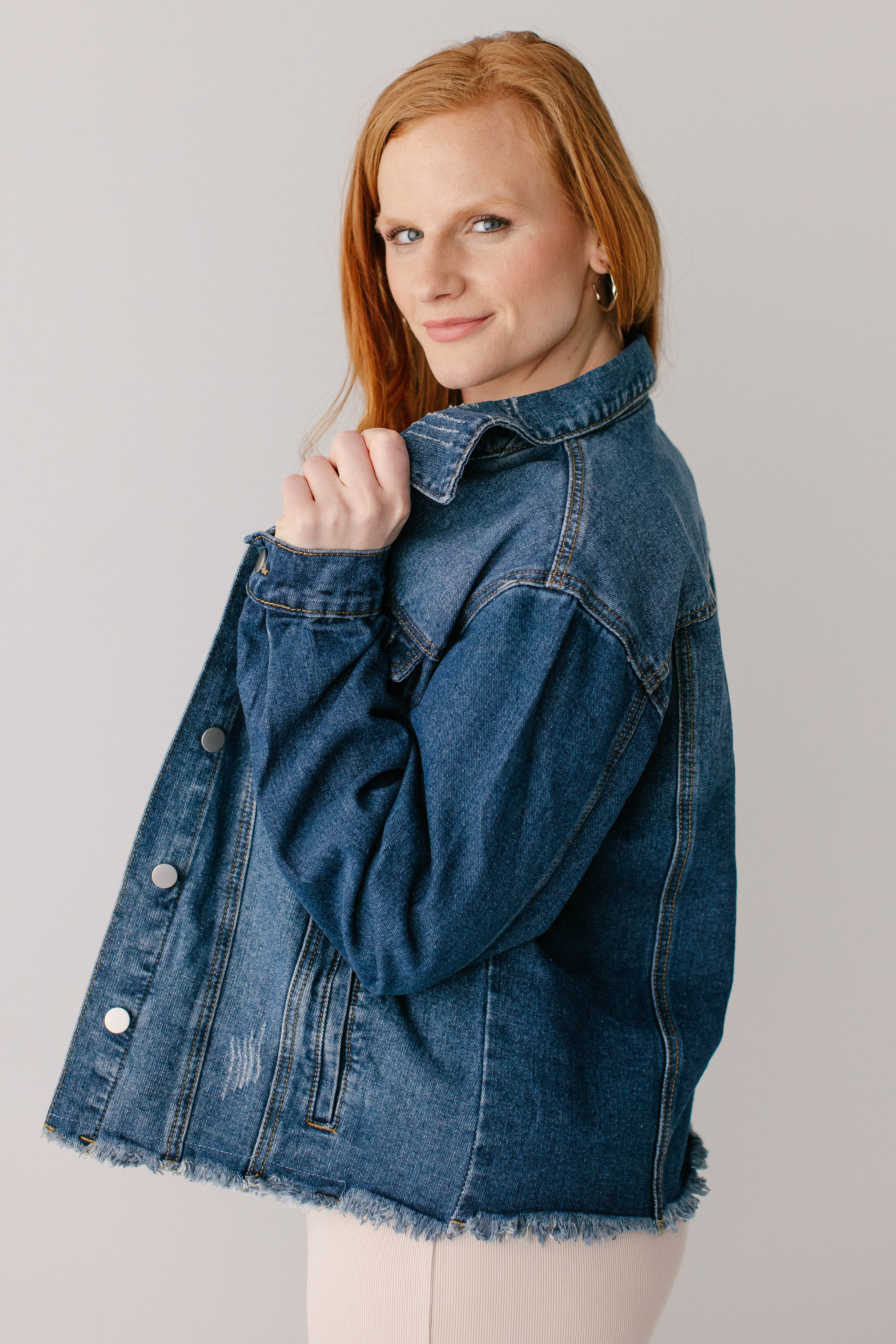 'Jael' Distressed Denim Jacket FINAL SALE - Image 6