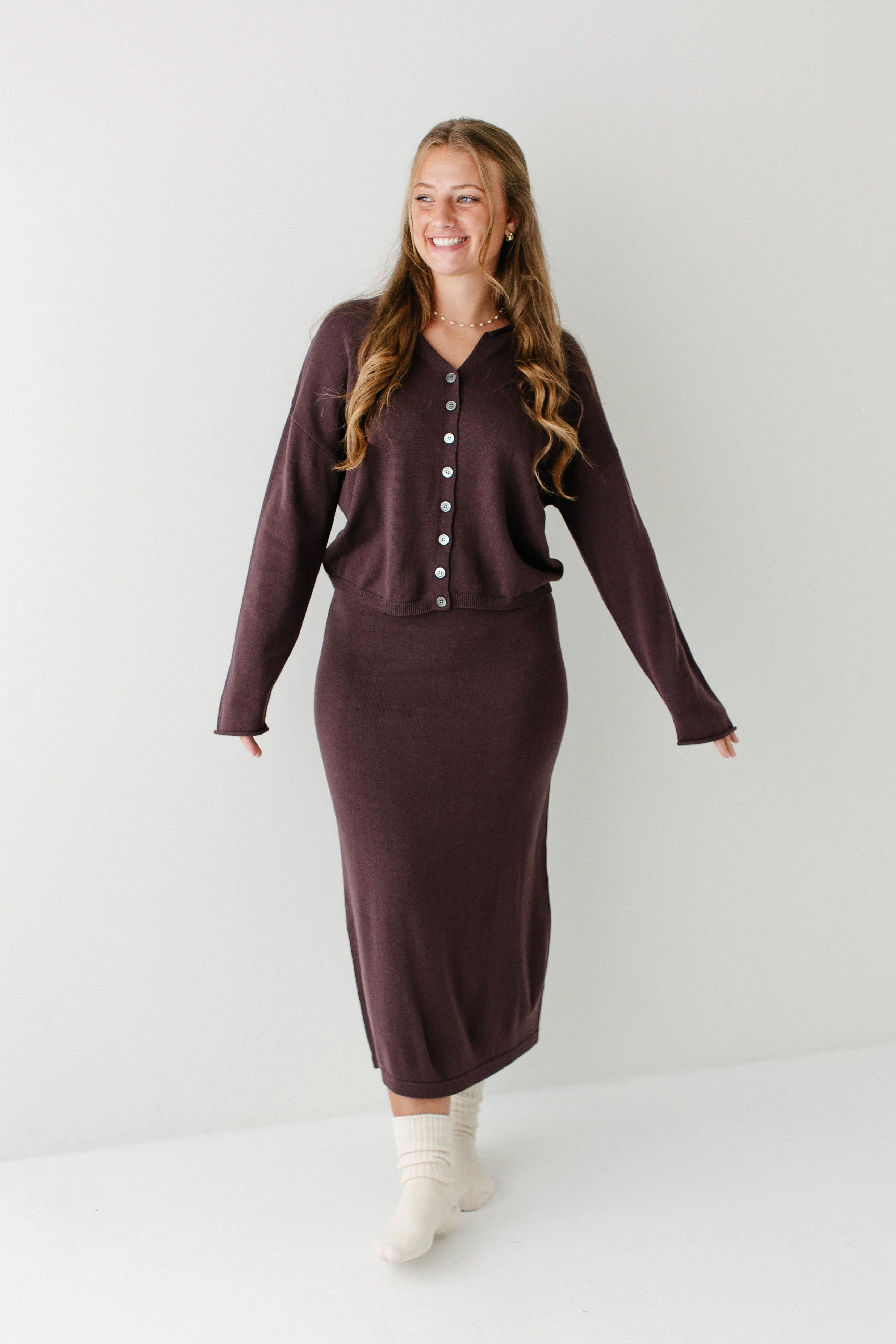 Jana Cotton Blend Midi Sweater Skirt FINAL SALE - Image 15