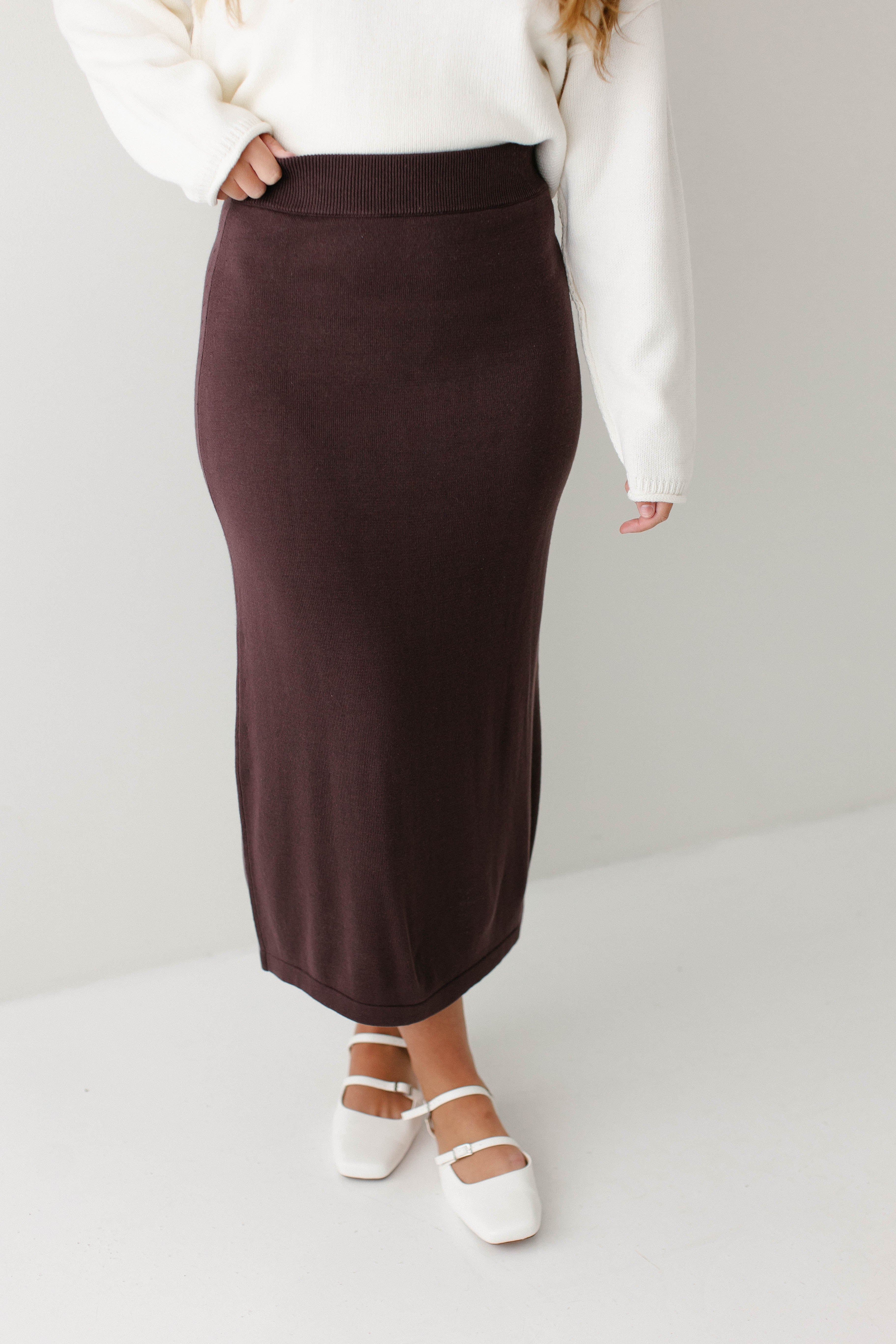 Jana Cotton Blend Midi Sweater Skirt FINAL SALE - Image 16