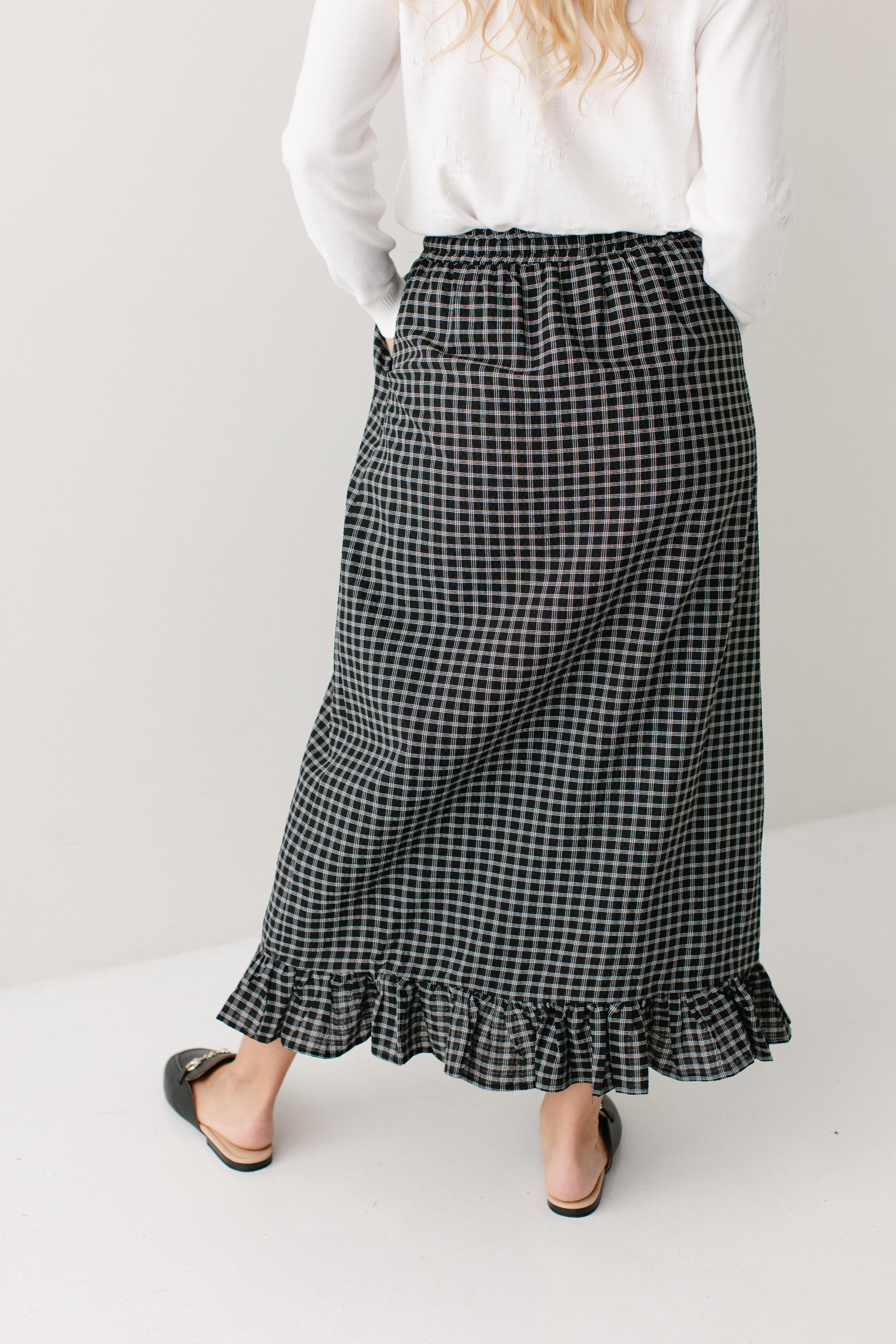 Jenn Plaid Mini Ruffle Maxi Skirt FINAL SALE - Image 11