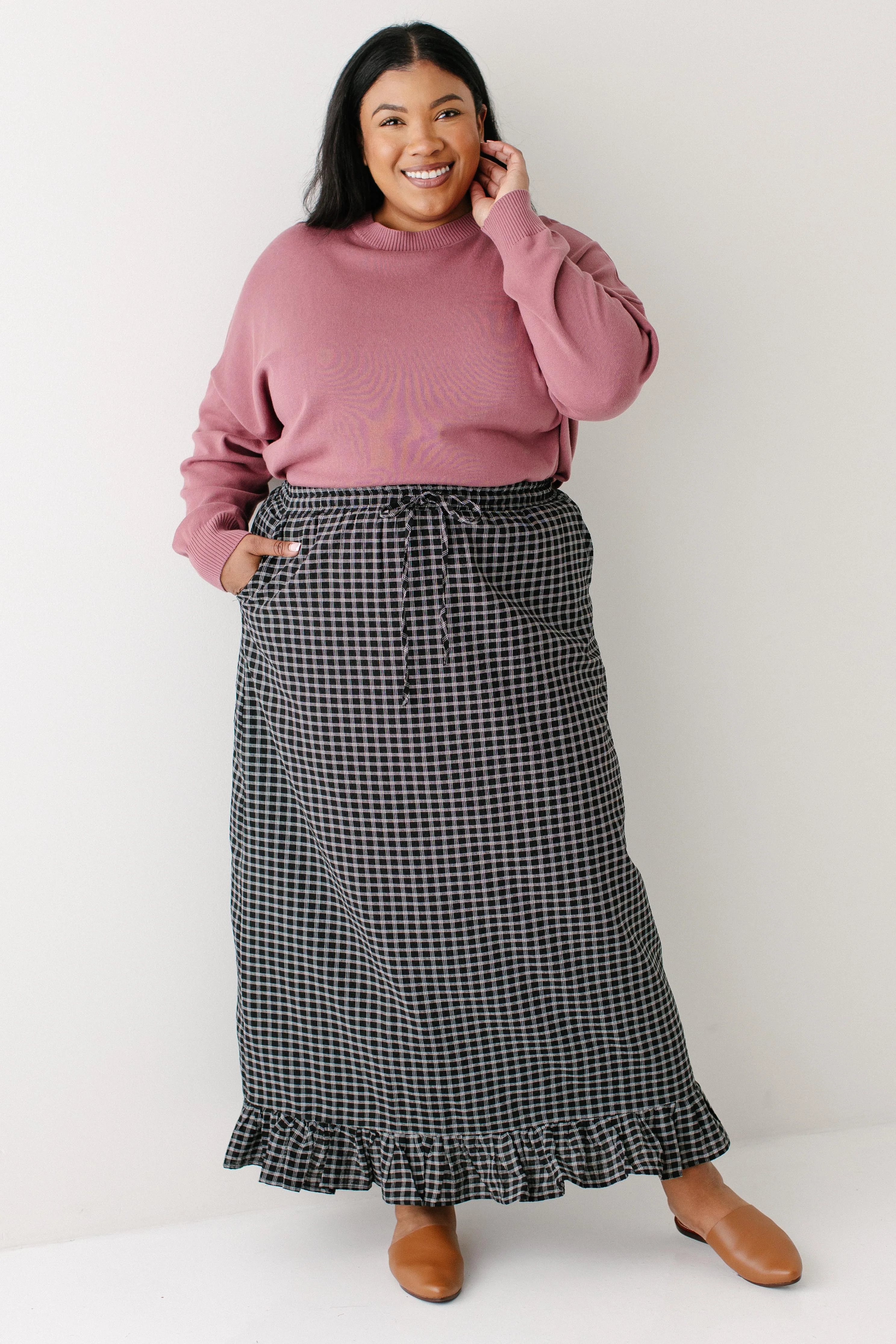Jenn Plaid Mini Ruffle Maxi Skirt FINAL SALE - Image 12