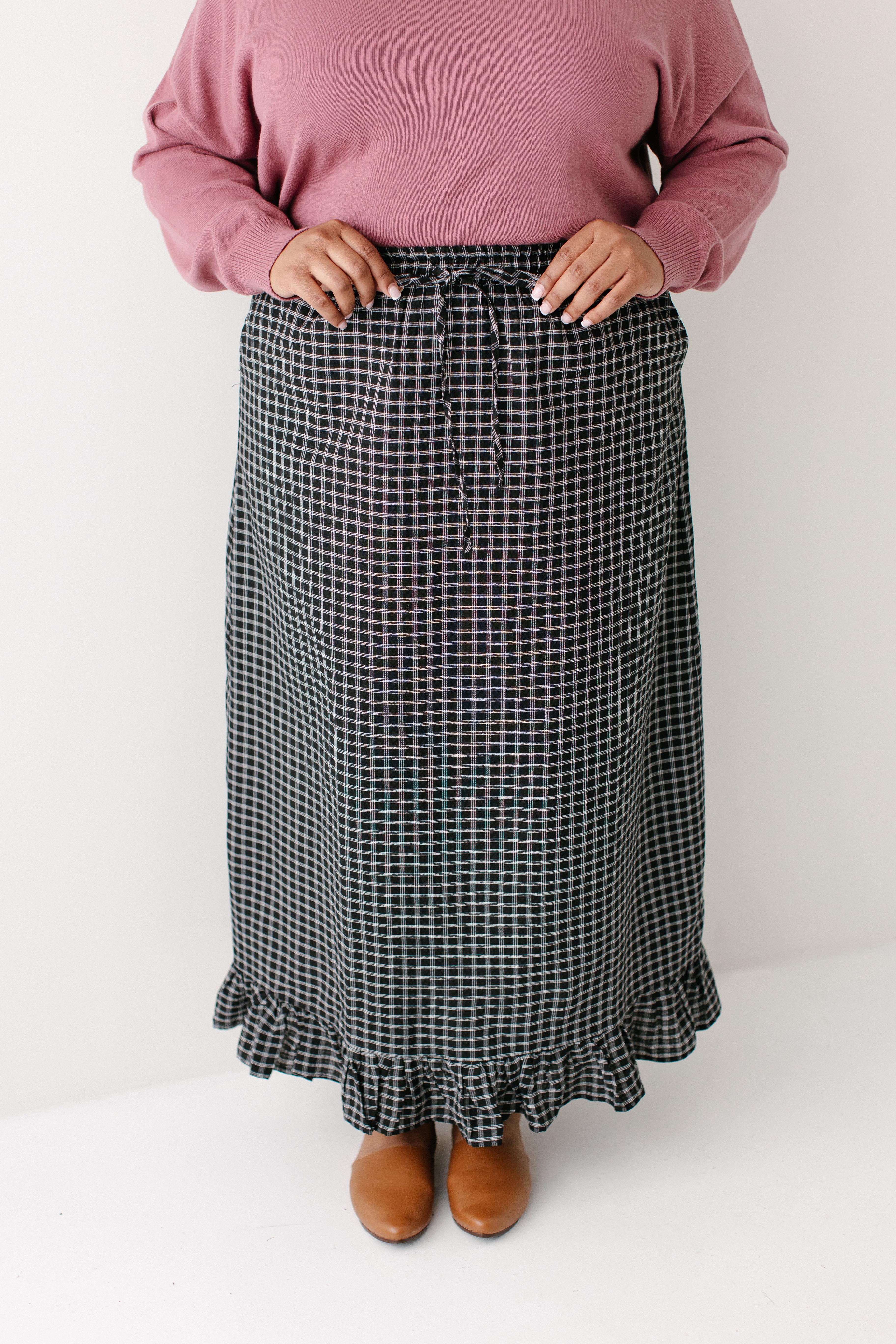 Jenn Plaid Mini Ruffle Maxi Skirt FINAL SALE - Image 13