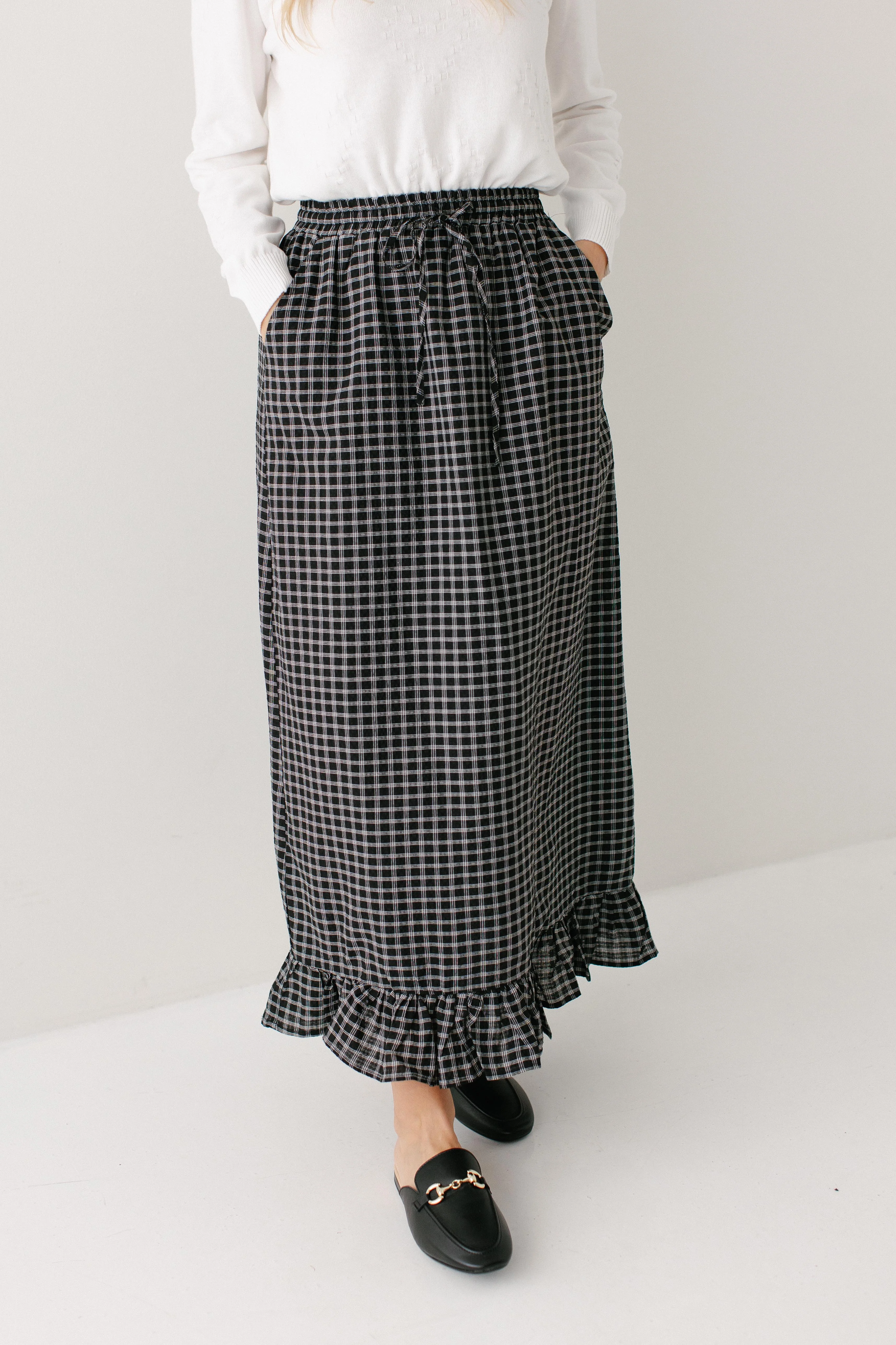 Jenn Plaid Mini Ruffle Maxi Skirt FINAL SALE - Image 8