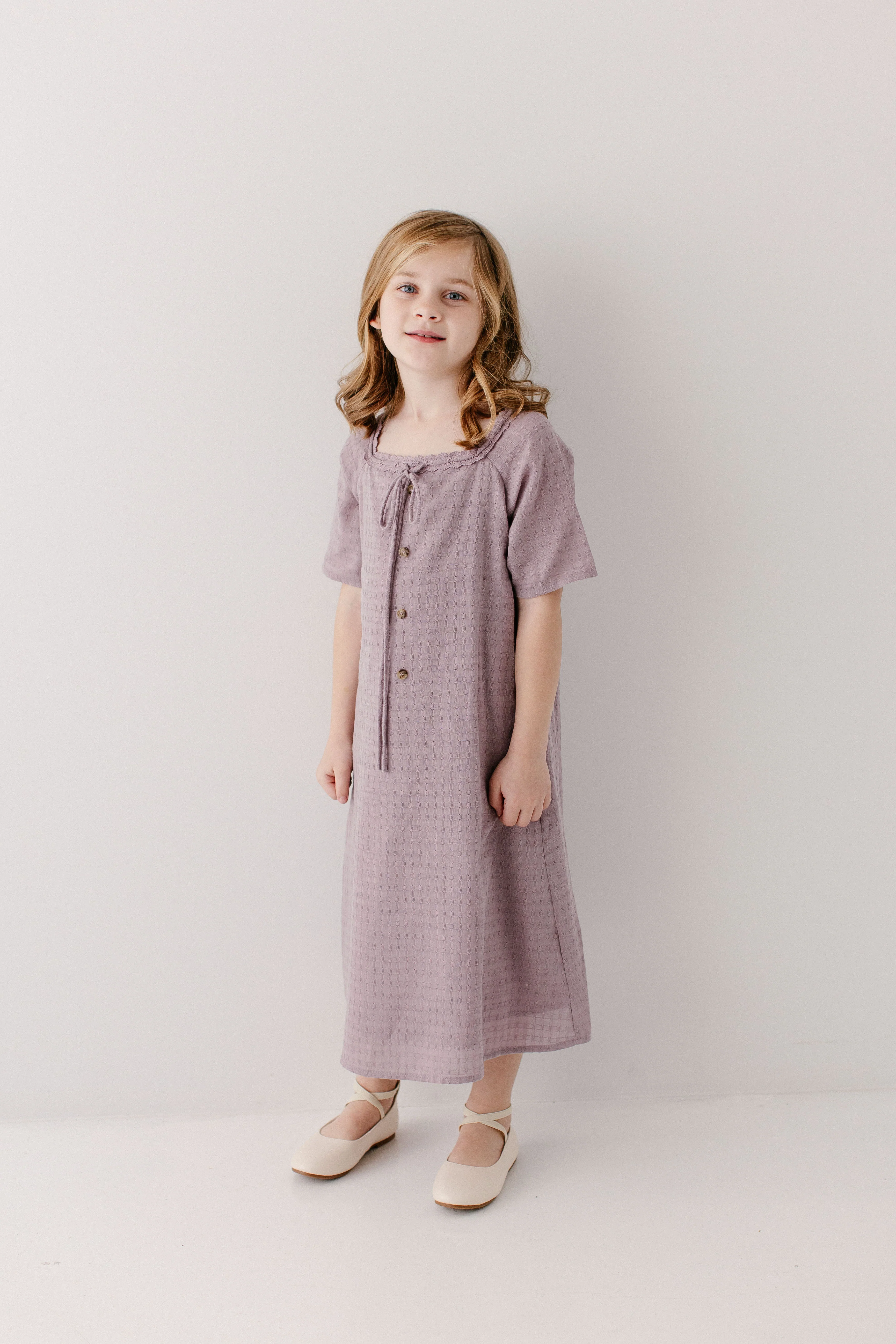 Jenna Girl Lace Trim Peasant Dress - Image 10