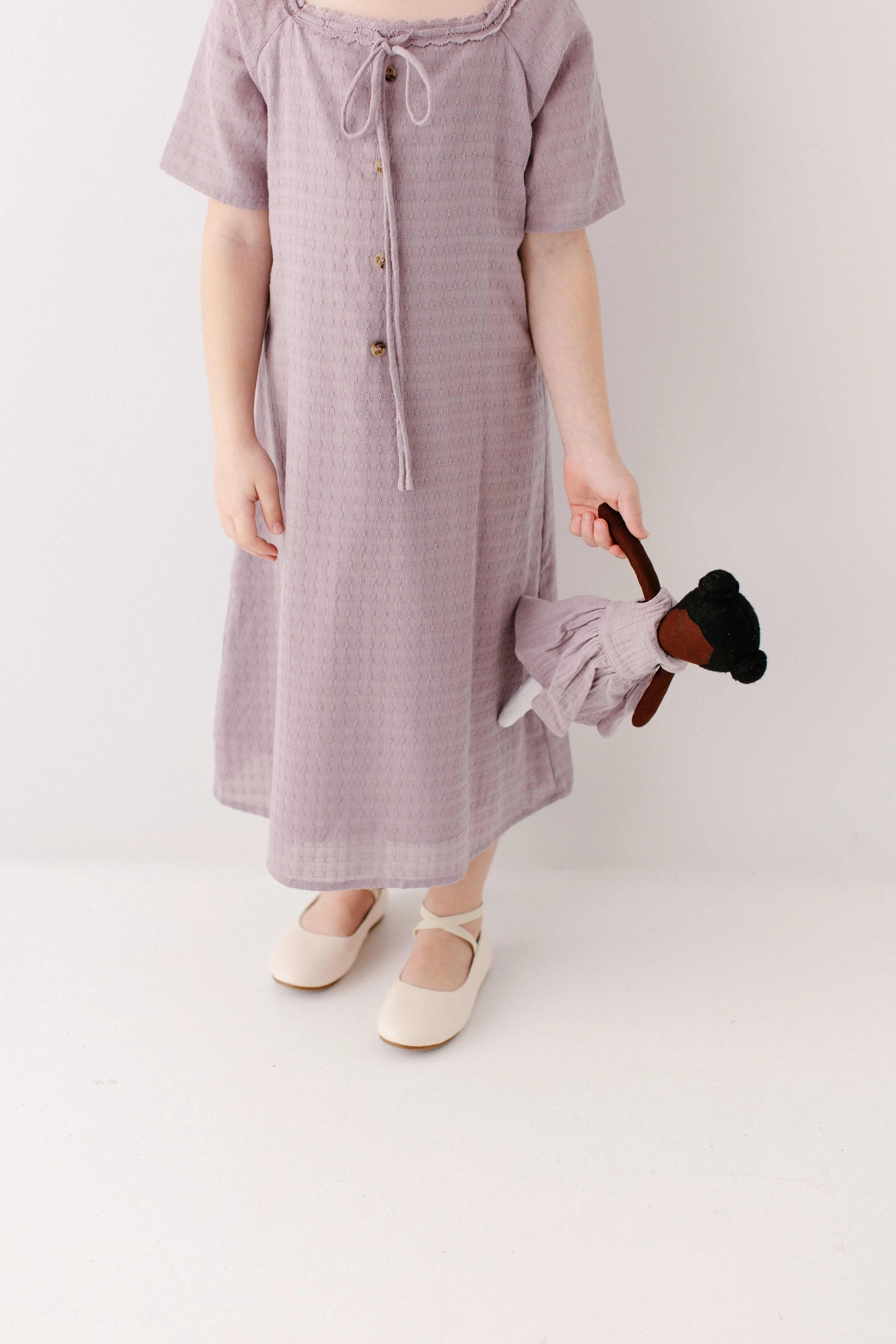 Jenna Girl Lace Trim Peasant Dress - Image 13