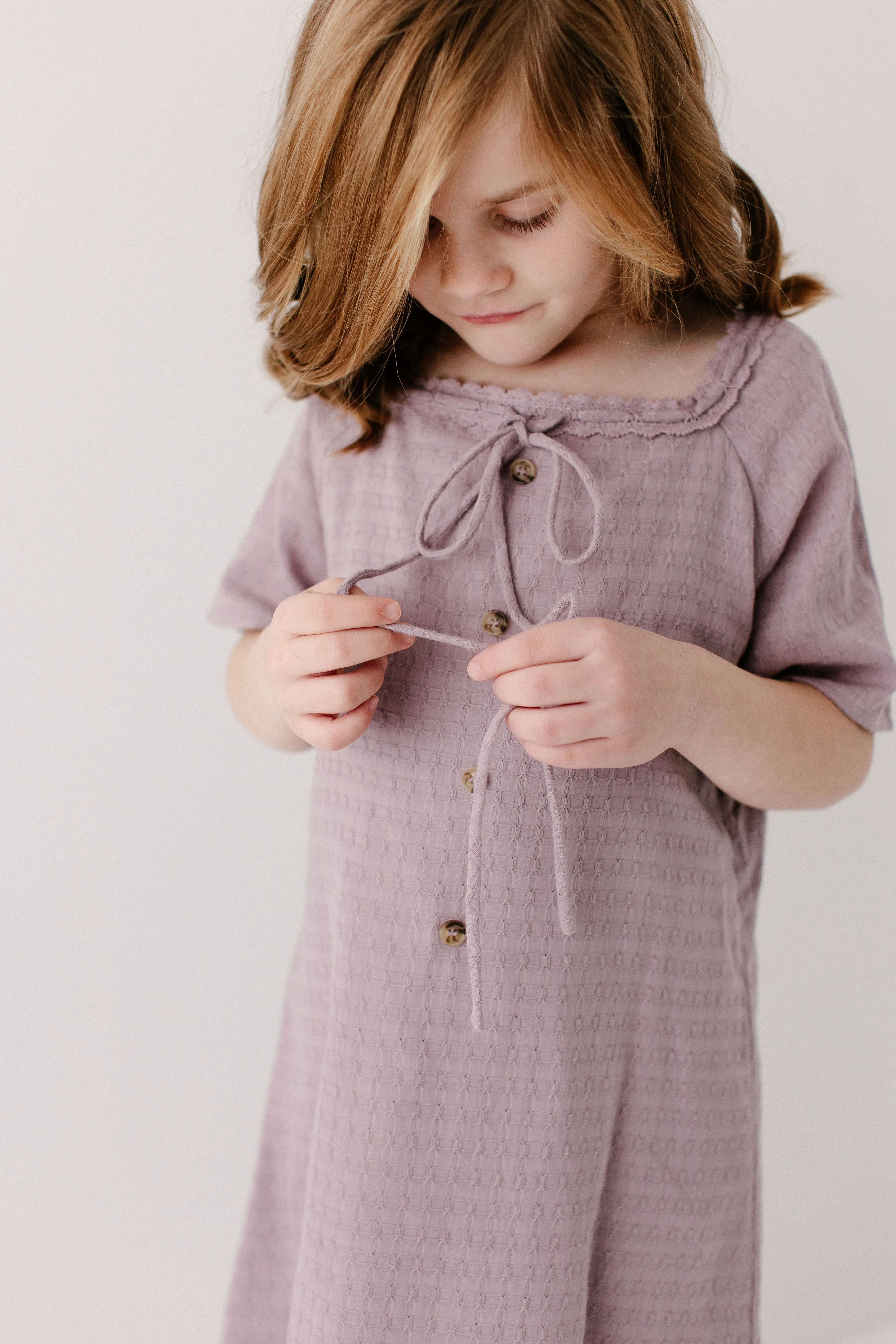 Jenna Girl Lace Trim Peasant Dress - Image 15
