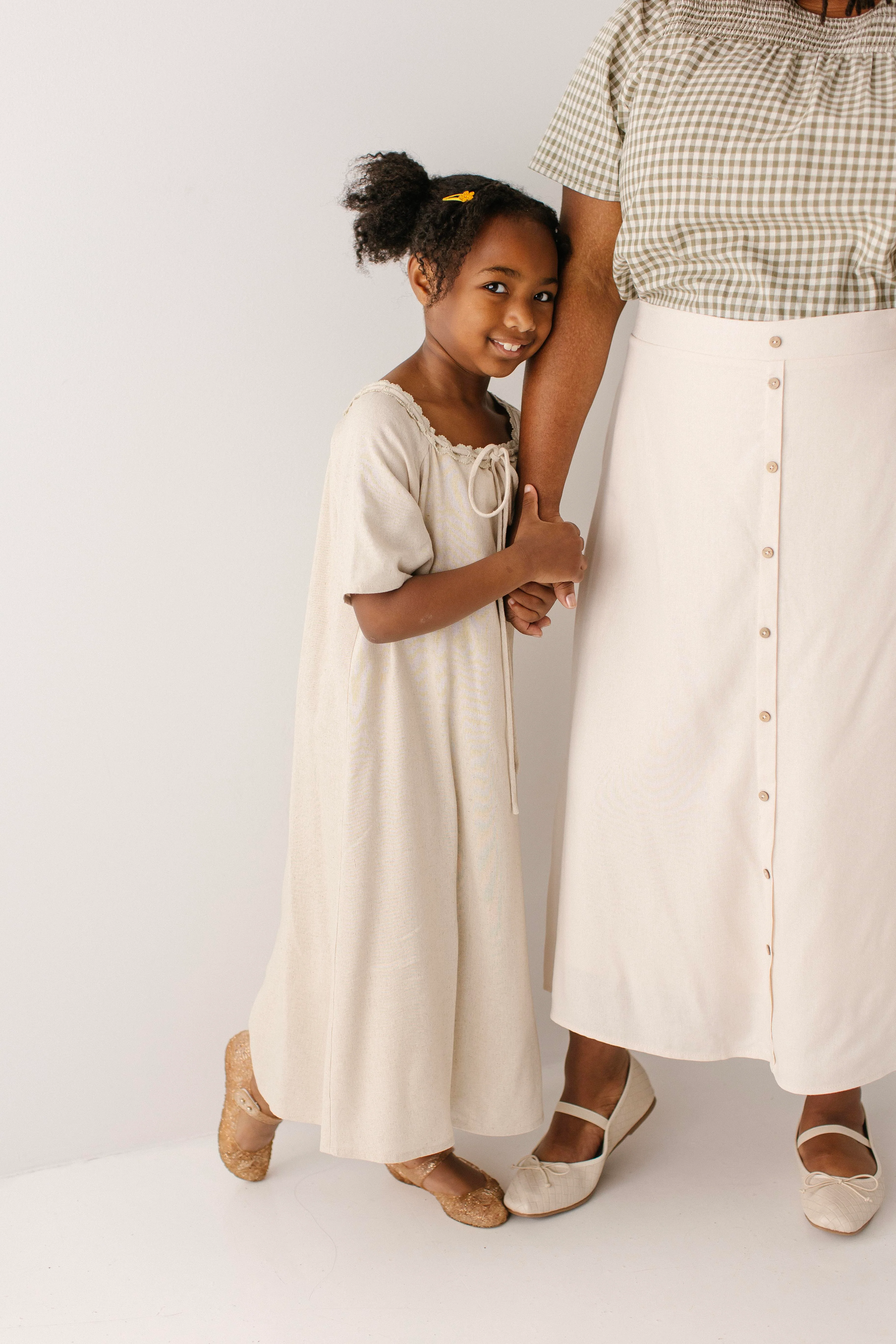 Jenna Girl Lace Trim Peasant Dress - Image 9